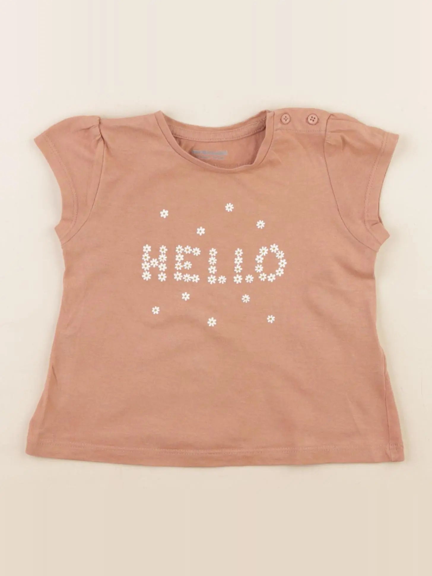 Vertbaudet - tee-shirt rose - 12 mois