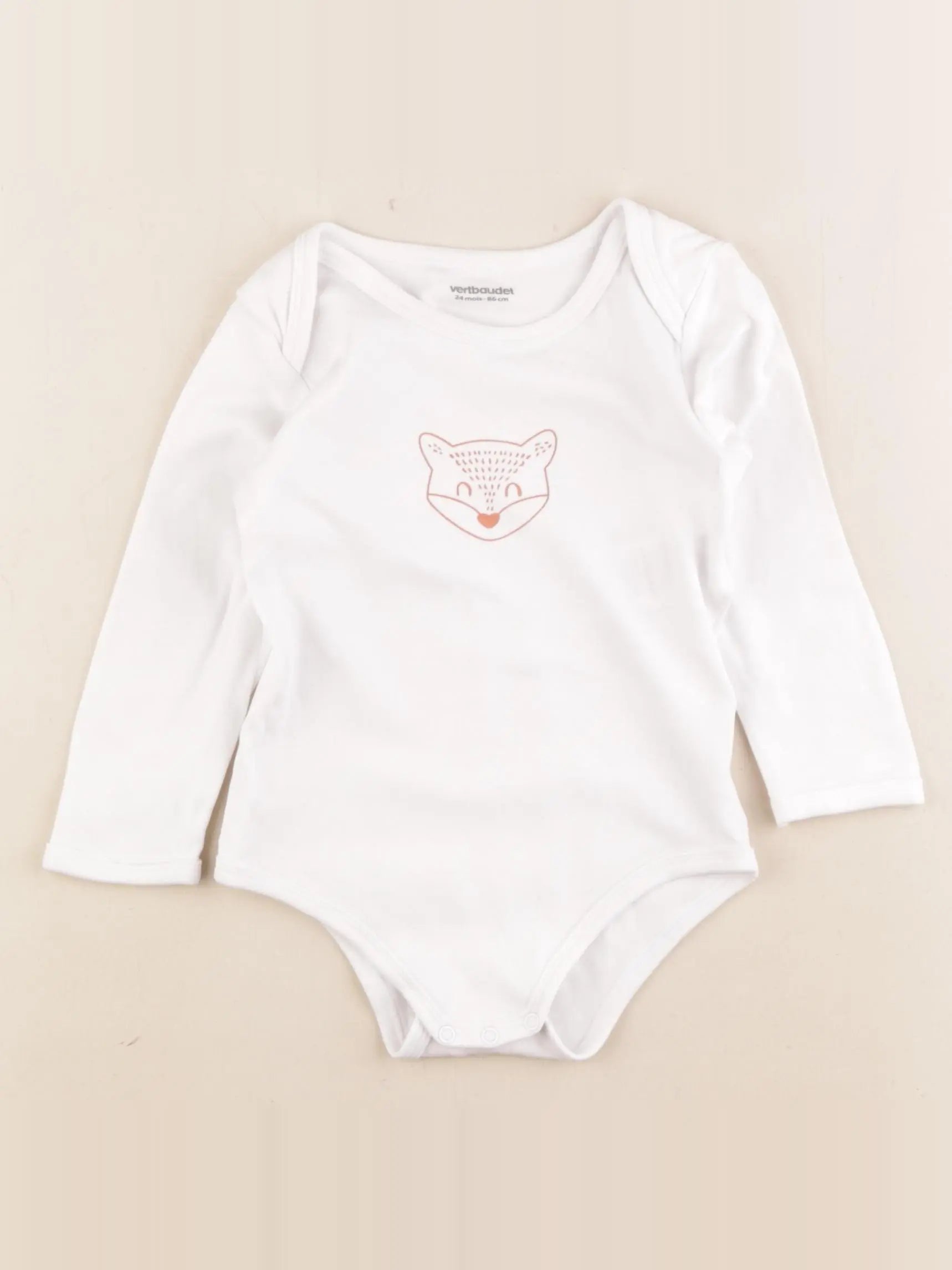 Vertbaudet - body blanc - 24 mois