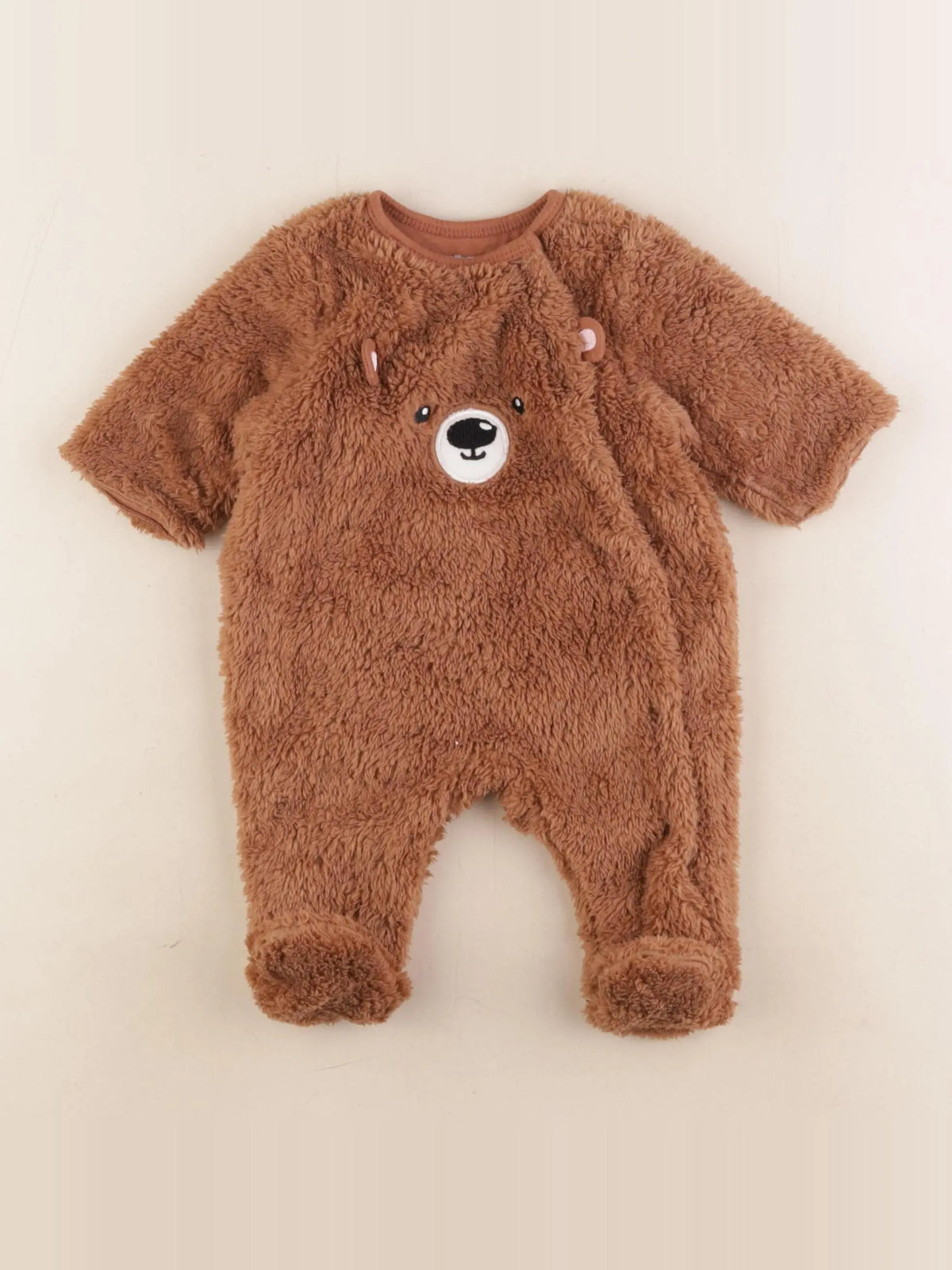 Vertbaudet - sur-pyjama marron - 1 mois