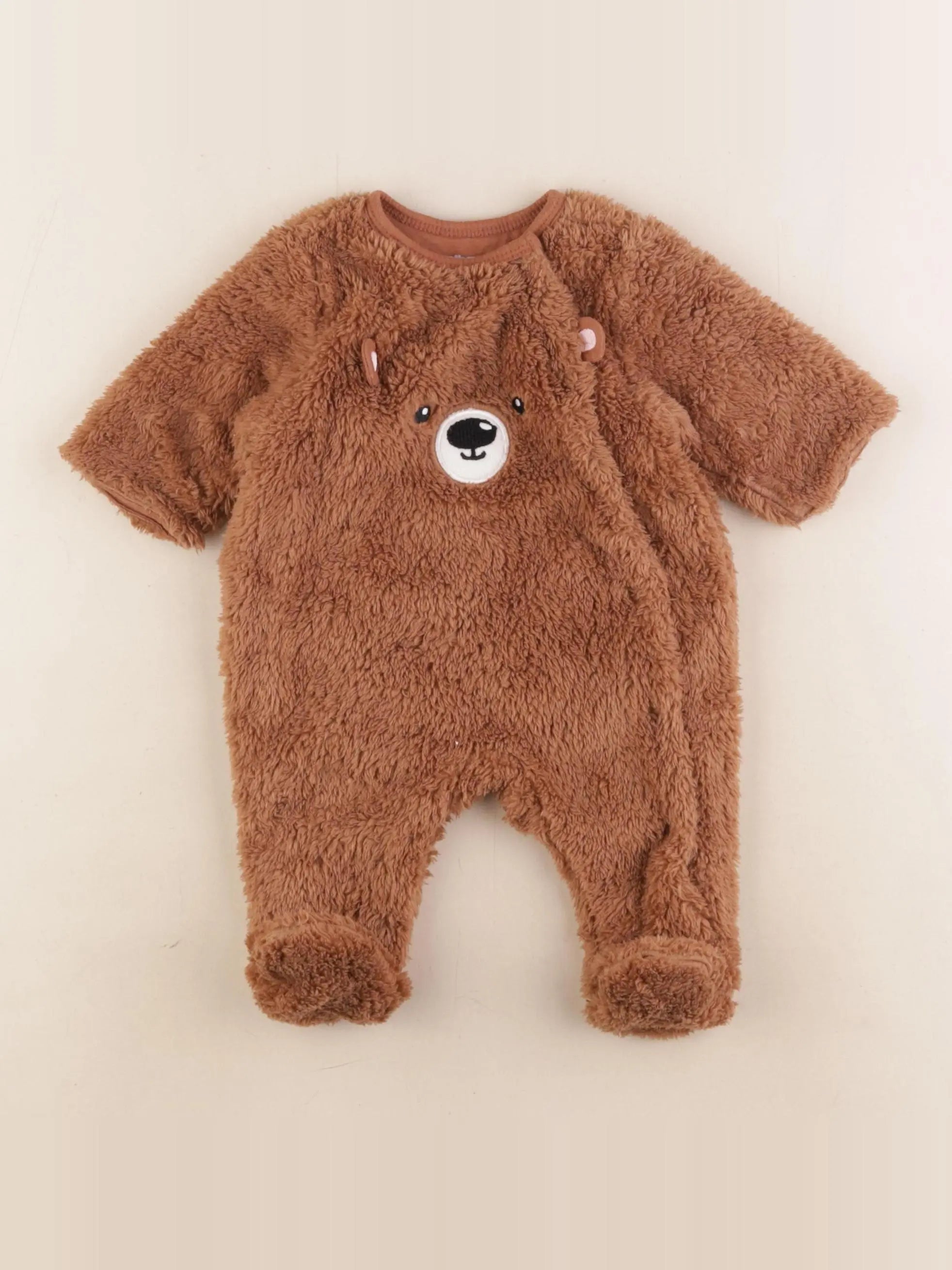 Vertbaudet - sur-pyjama marron - 1 mois