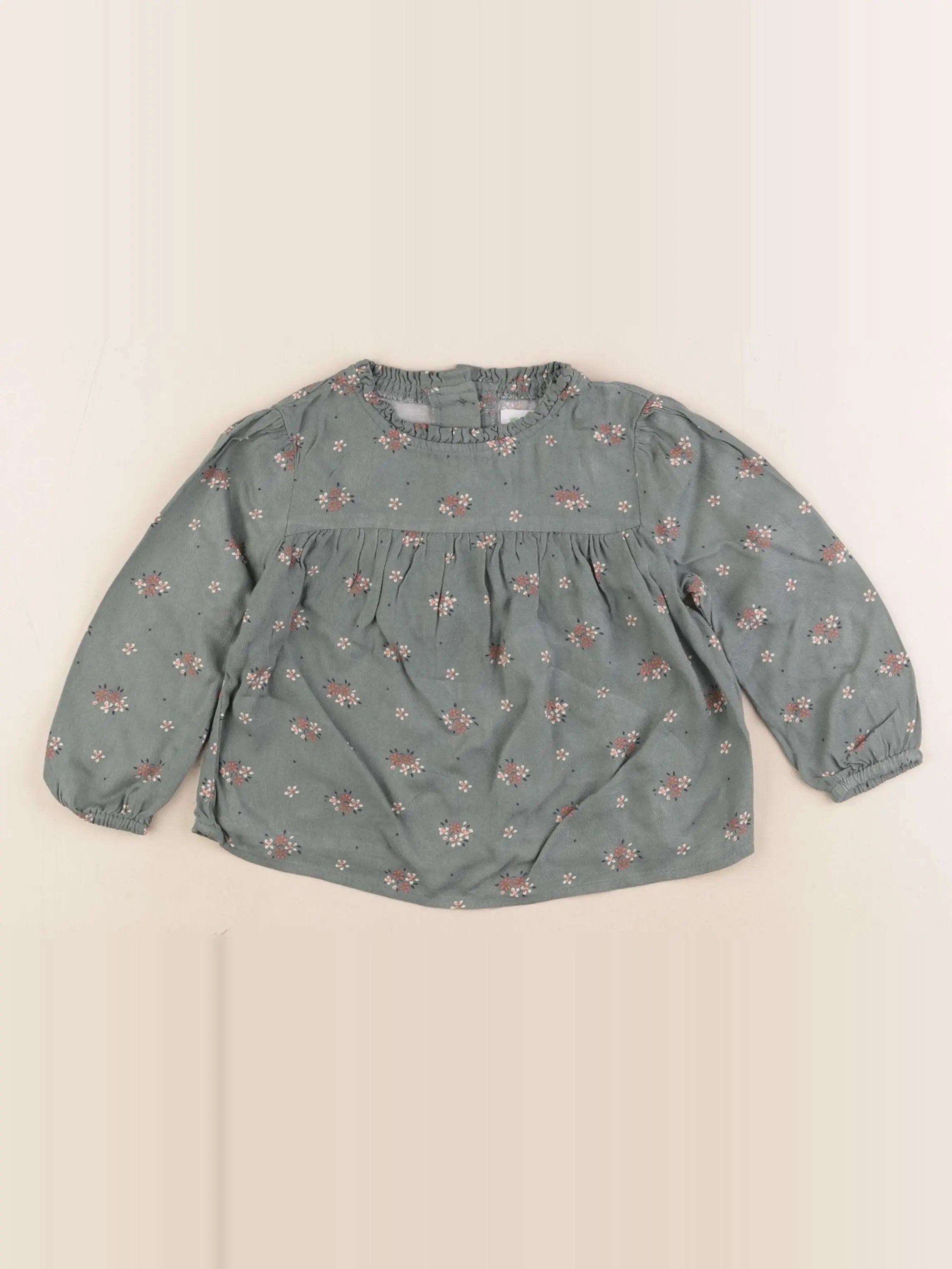 Vertbaudet - blouse vert - 2 ans