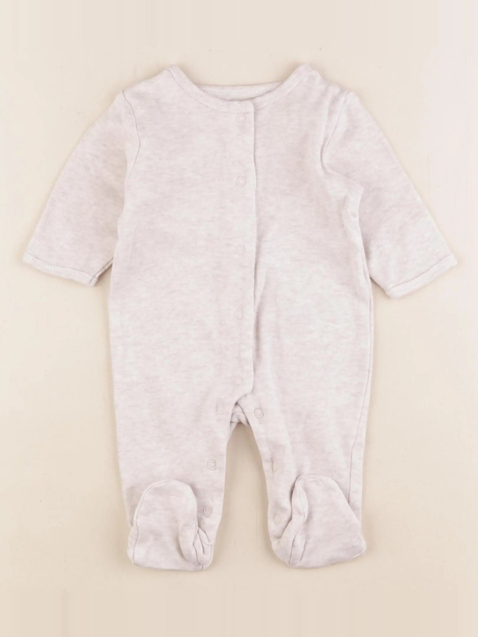 Vertbaudet - pyjama coton beige - 3 mois