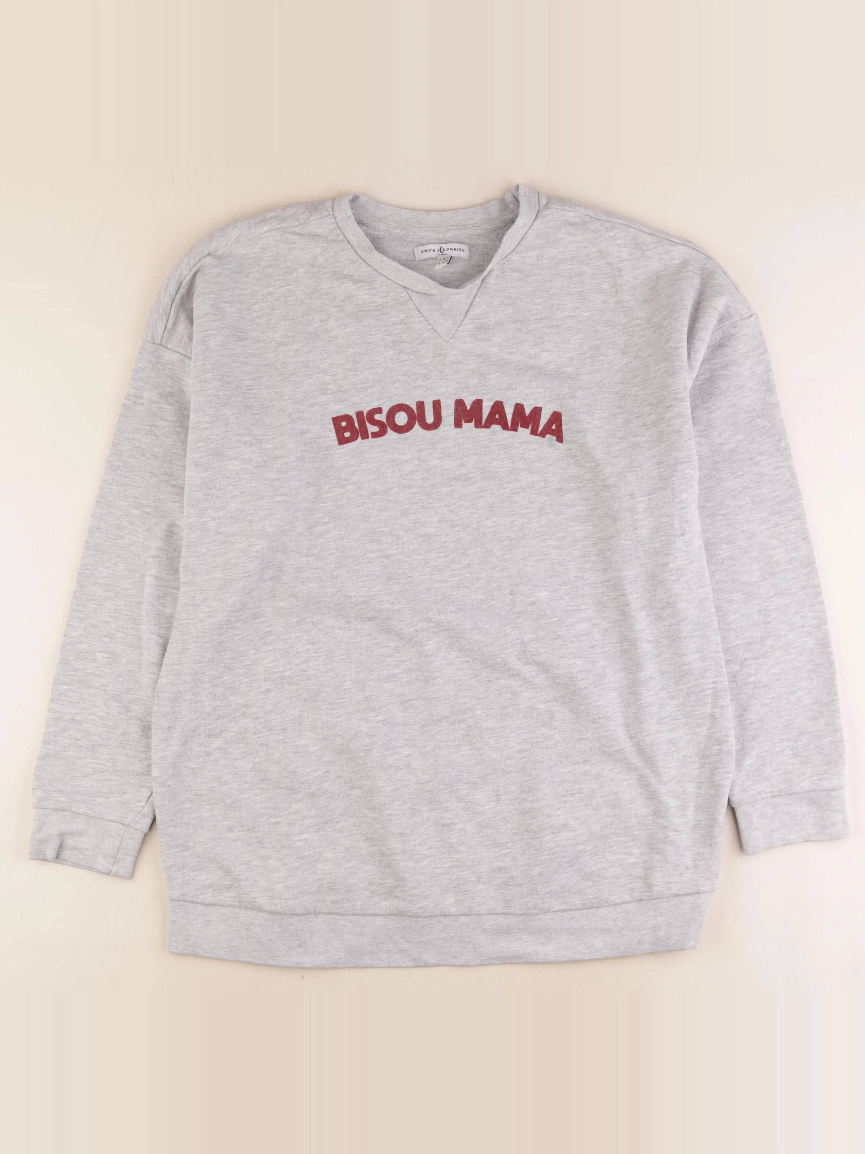 Envie de fraise - sweat grossesse gris - 38 à 40