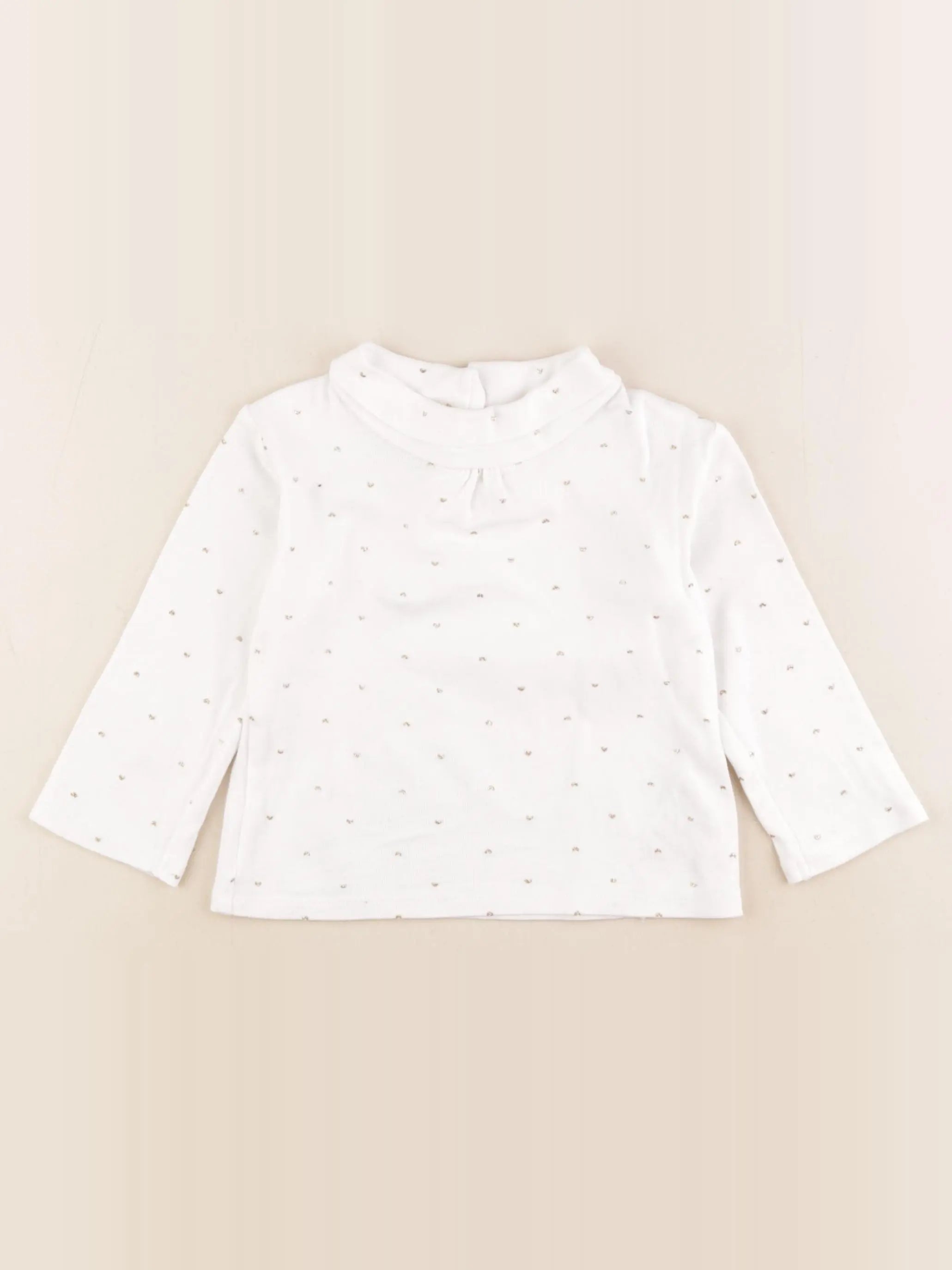 Vertbaudet - sous-pull blanc - 18 mois