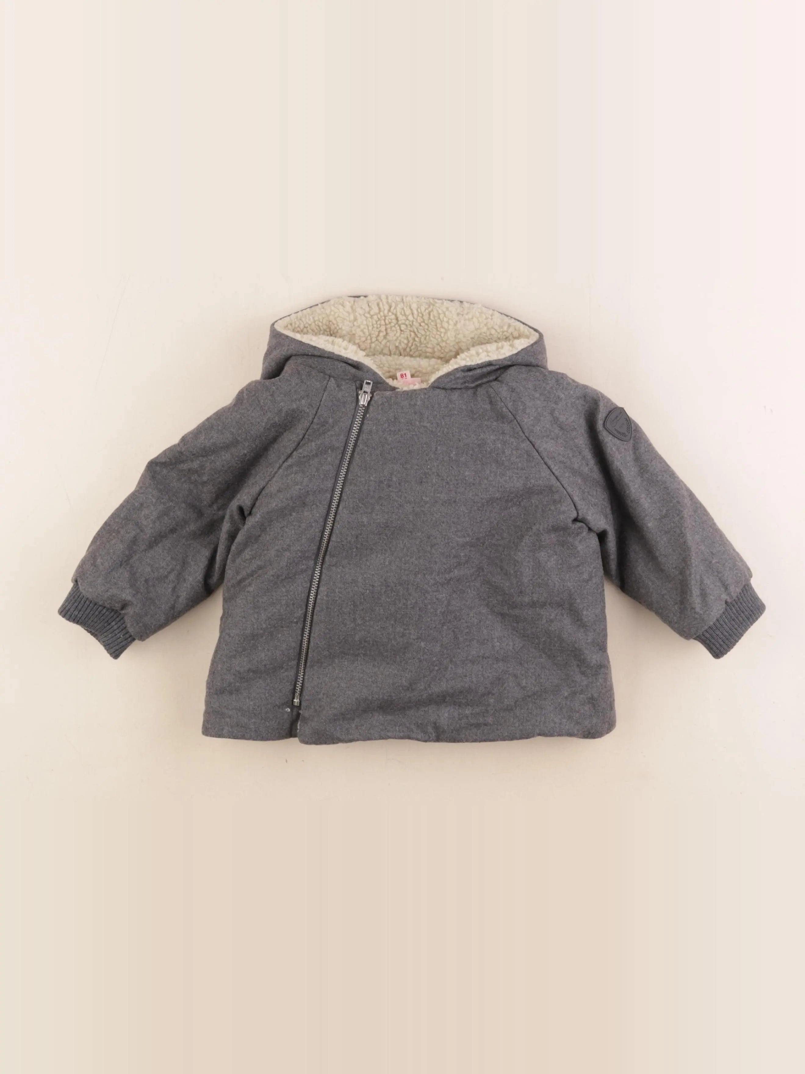 Bonpoint - veste doublé gris - 18 mois