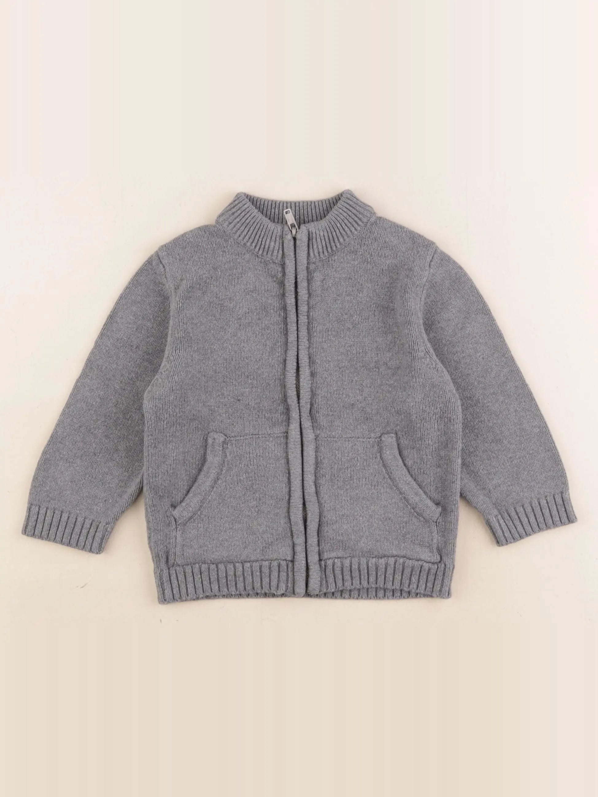 Mango - gilet gris - 12/18 mois
