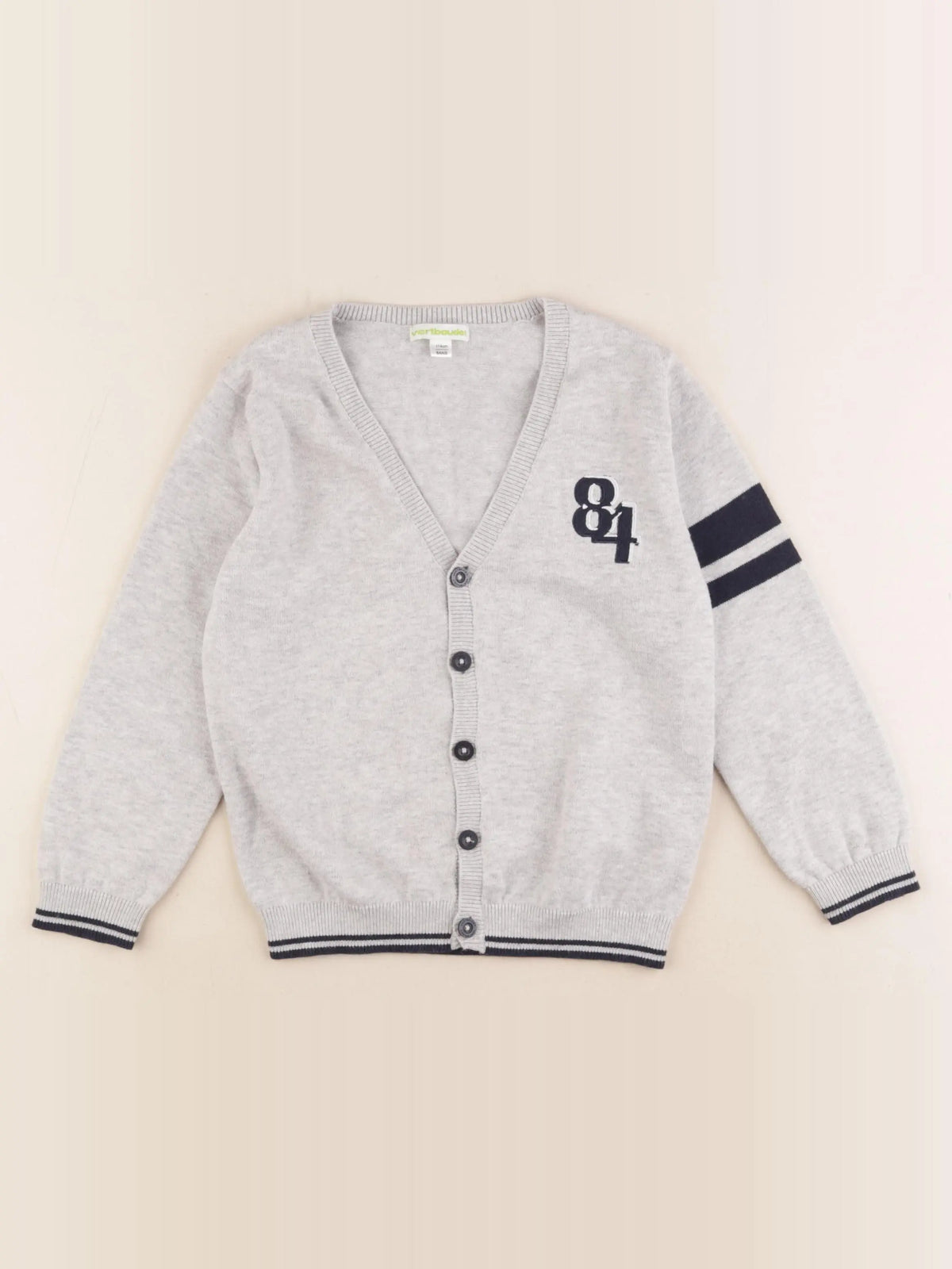 Vertbaudet - gilet gris - 6 ans
