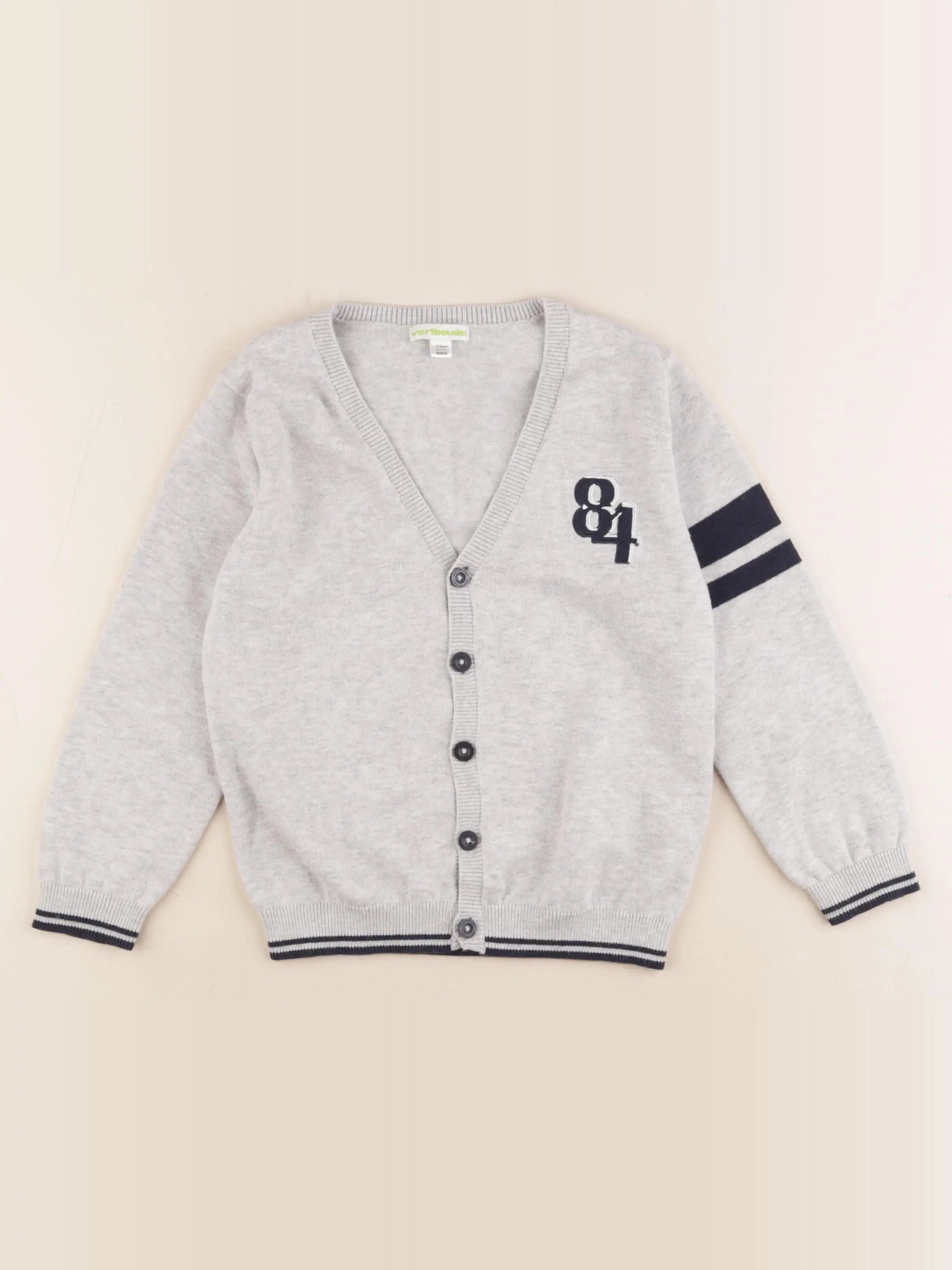 Vertbaudet - gilet gris - 6 ans