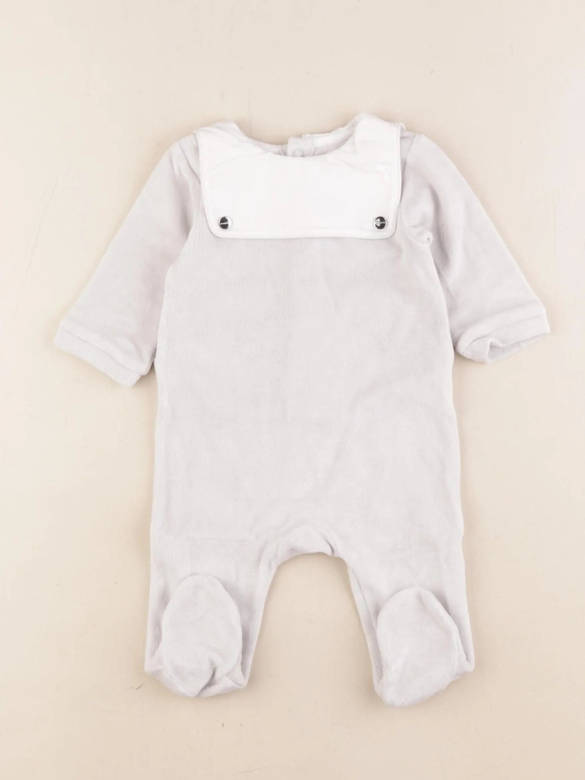 Jacadi - pyjama velours gris - 3 mois