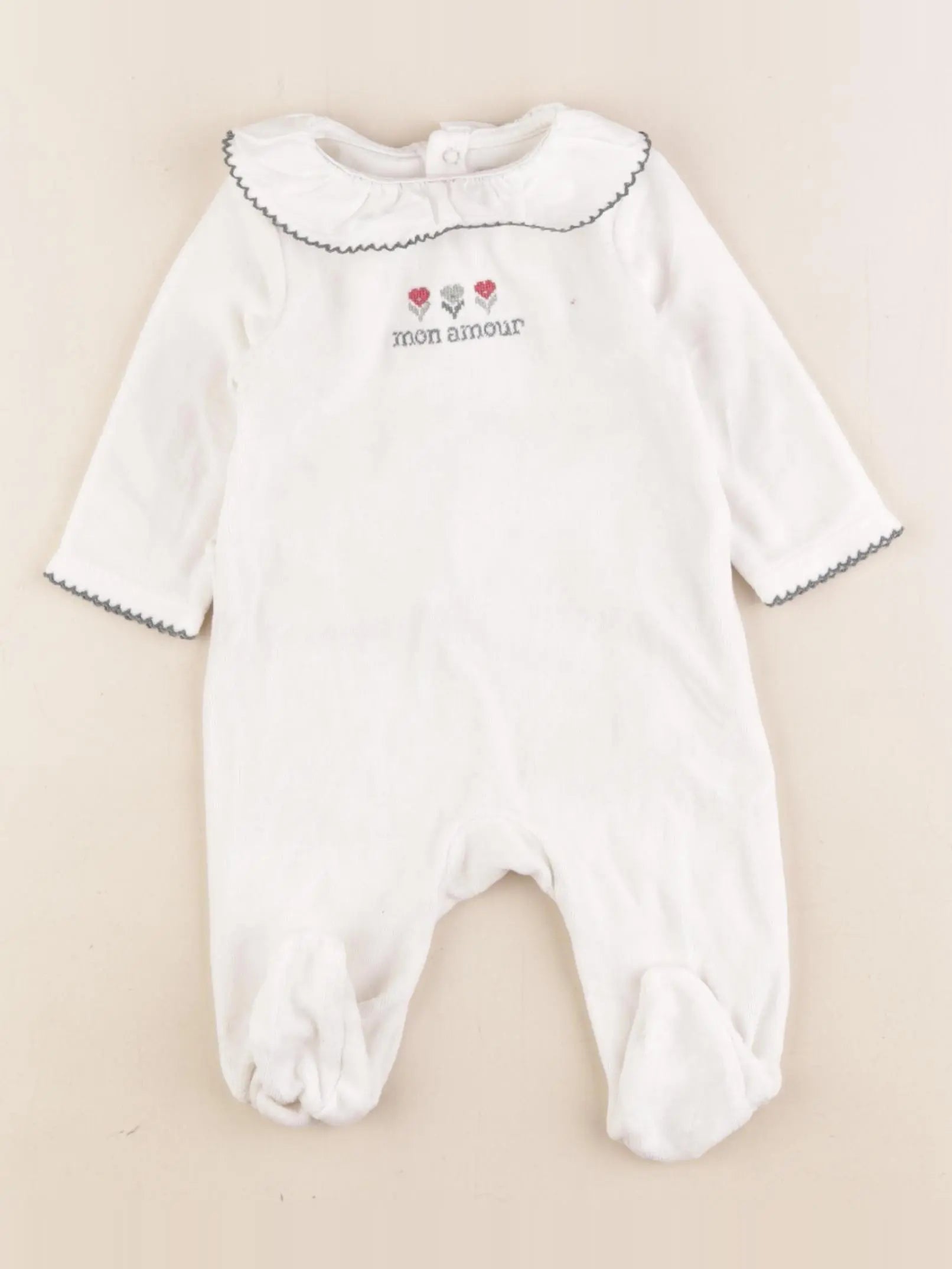 Cyrillus - pyjama velours beige - 3 mois