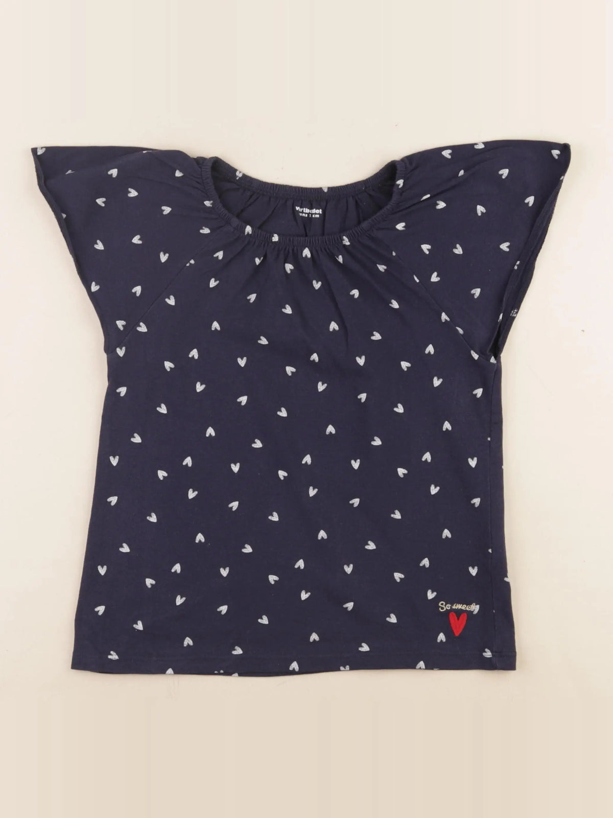 Vertbaudet - tee-shirt bleu - 8 ans