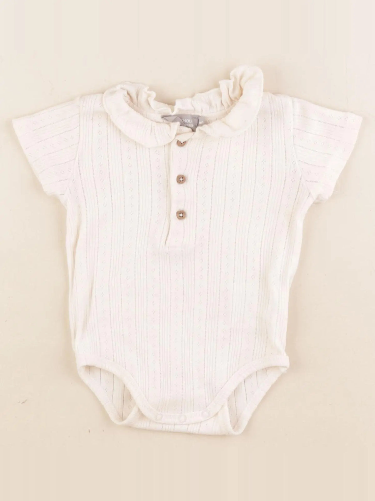 Boutchou - body à col beige - 6 mois