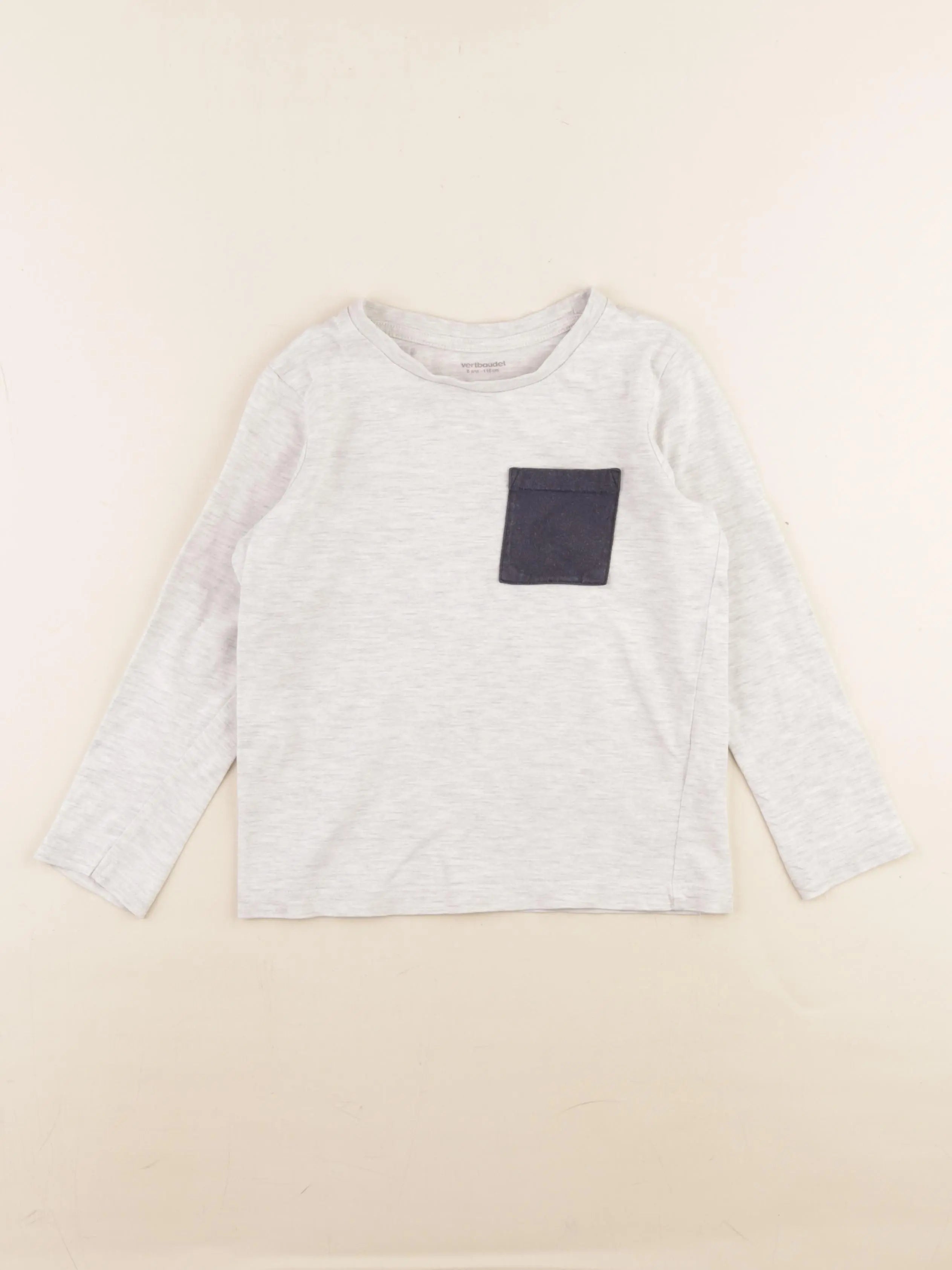 Vertbaudet - tee-shirt gris - 6 ans
