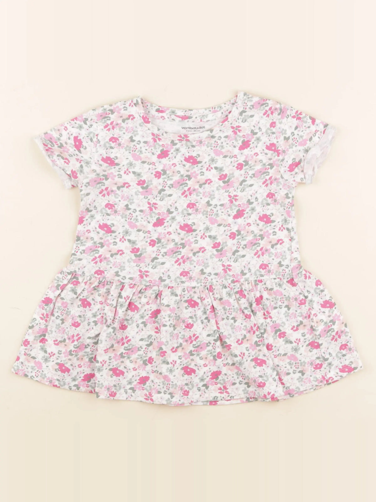 Vertbaudet - robe multicolore - 2 ans