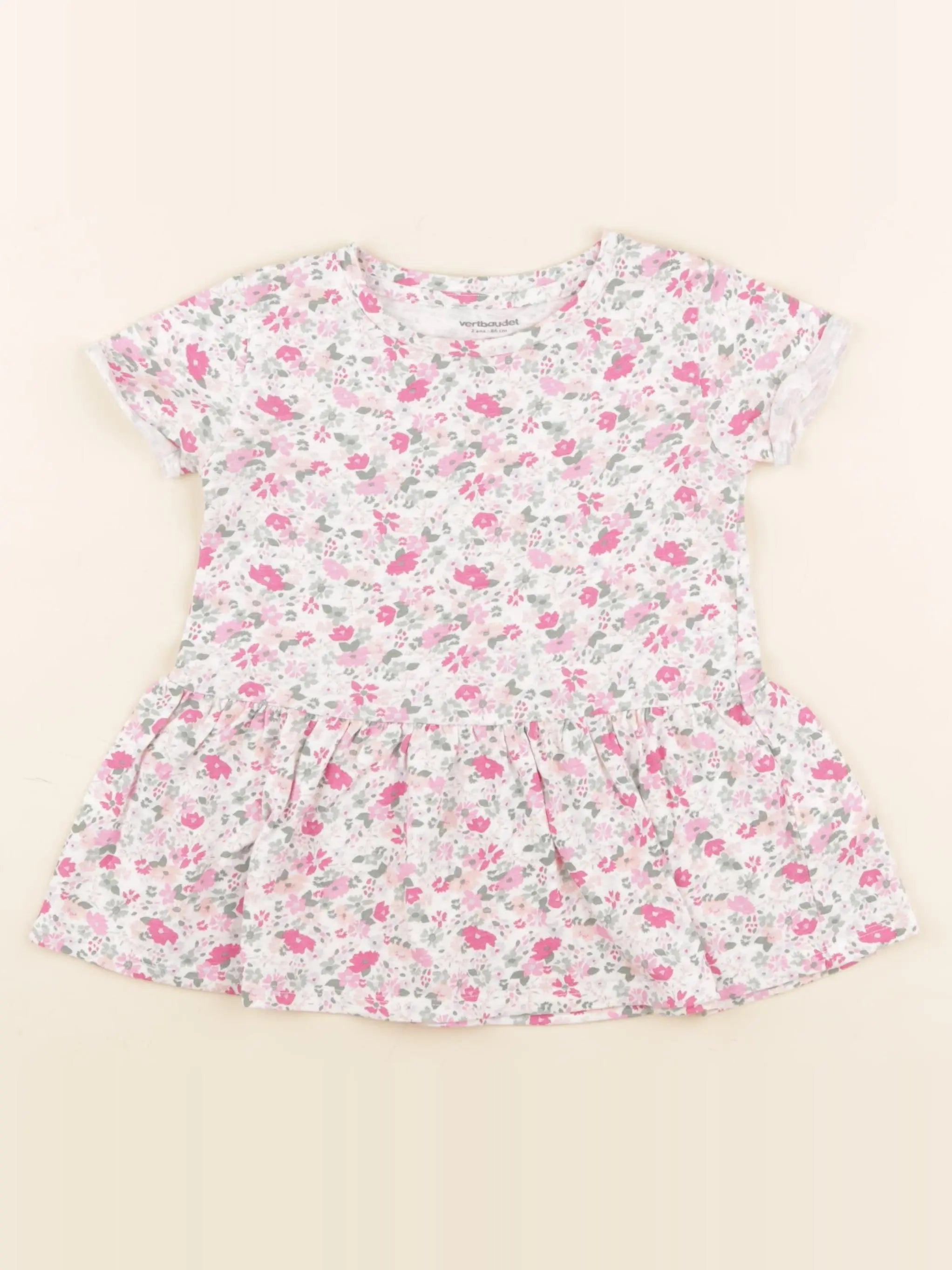 Vertbaudet - robe multicolore - 2 ans