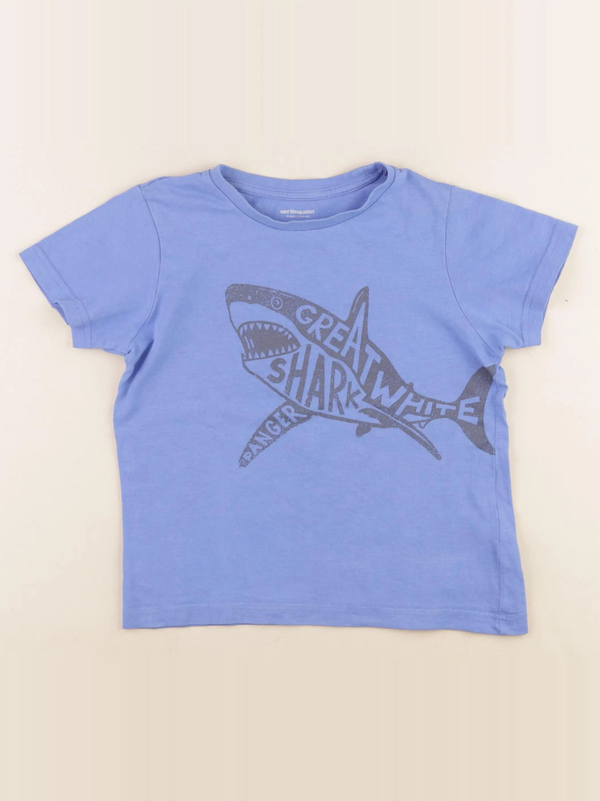 Vertbaudet - tee-shirt bleu - 6 ans