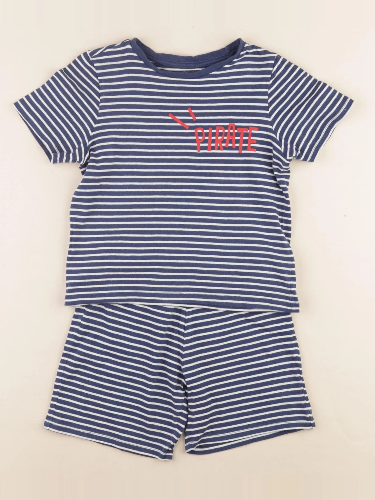 Vertbaudet - pyjama coton bleu, blanc - 6 ans
