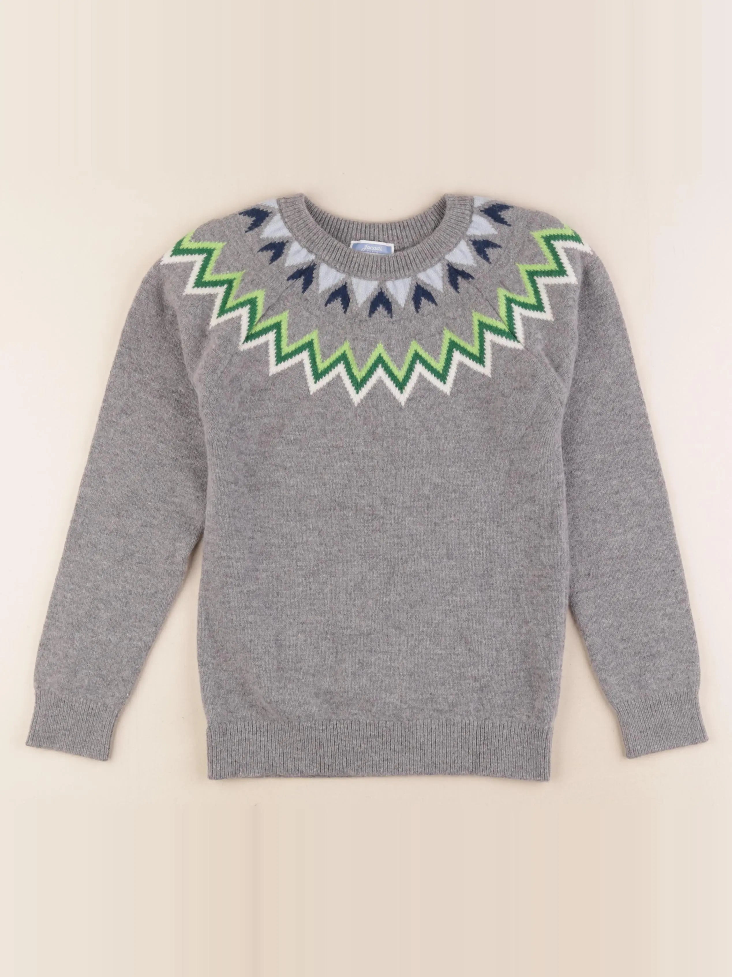 Jacadi - pull gris - 10 ans