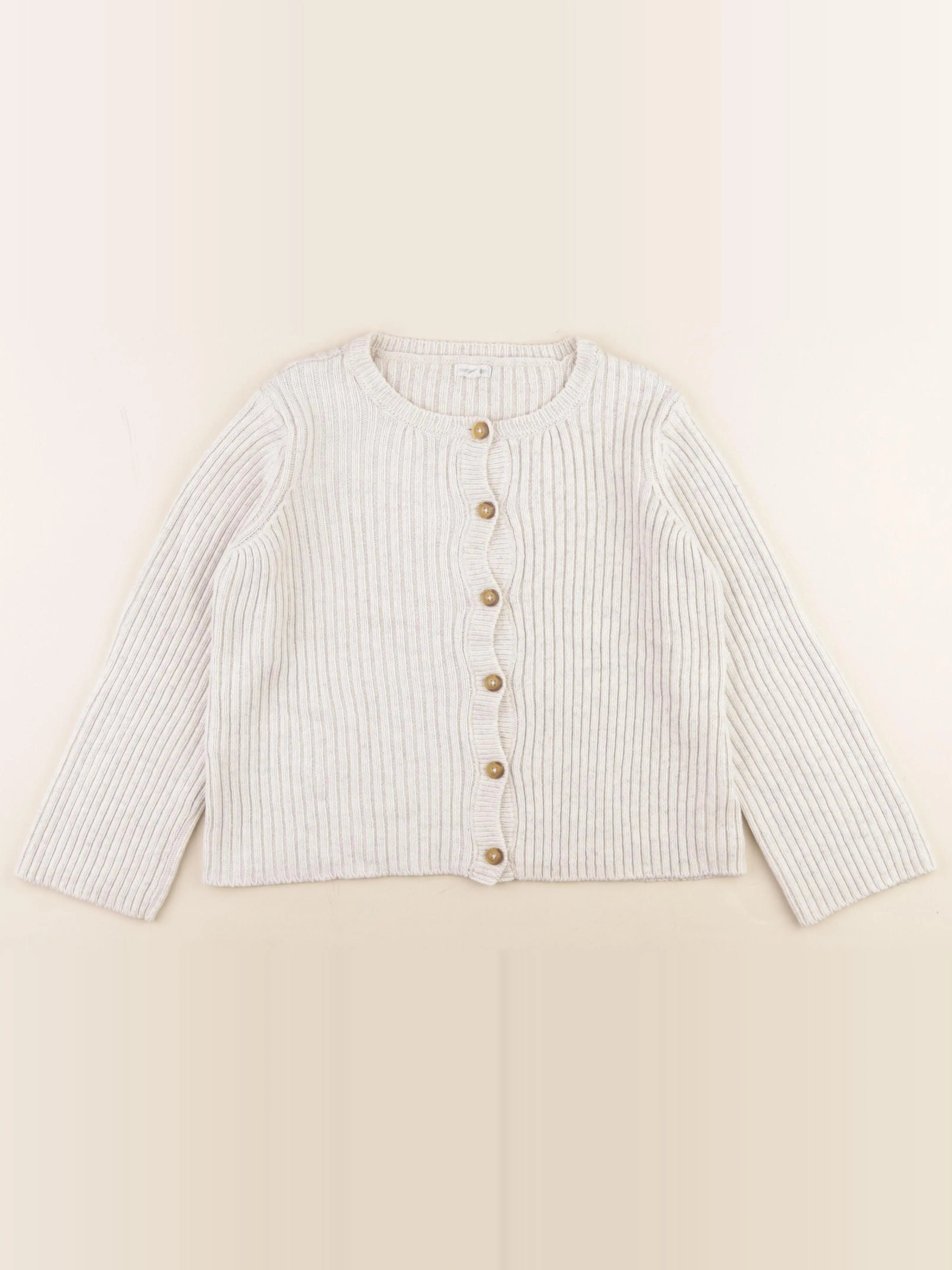 Vertbaudet - gilet beige - 12 ans