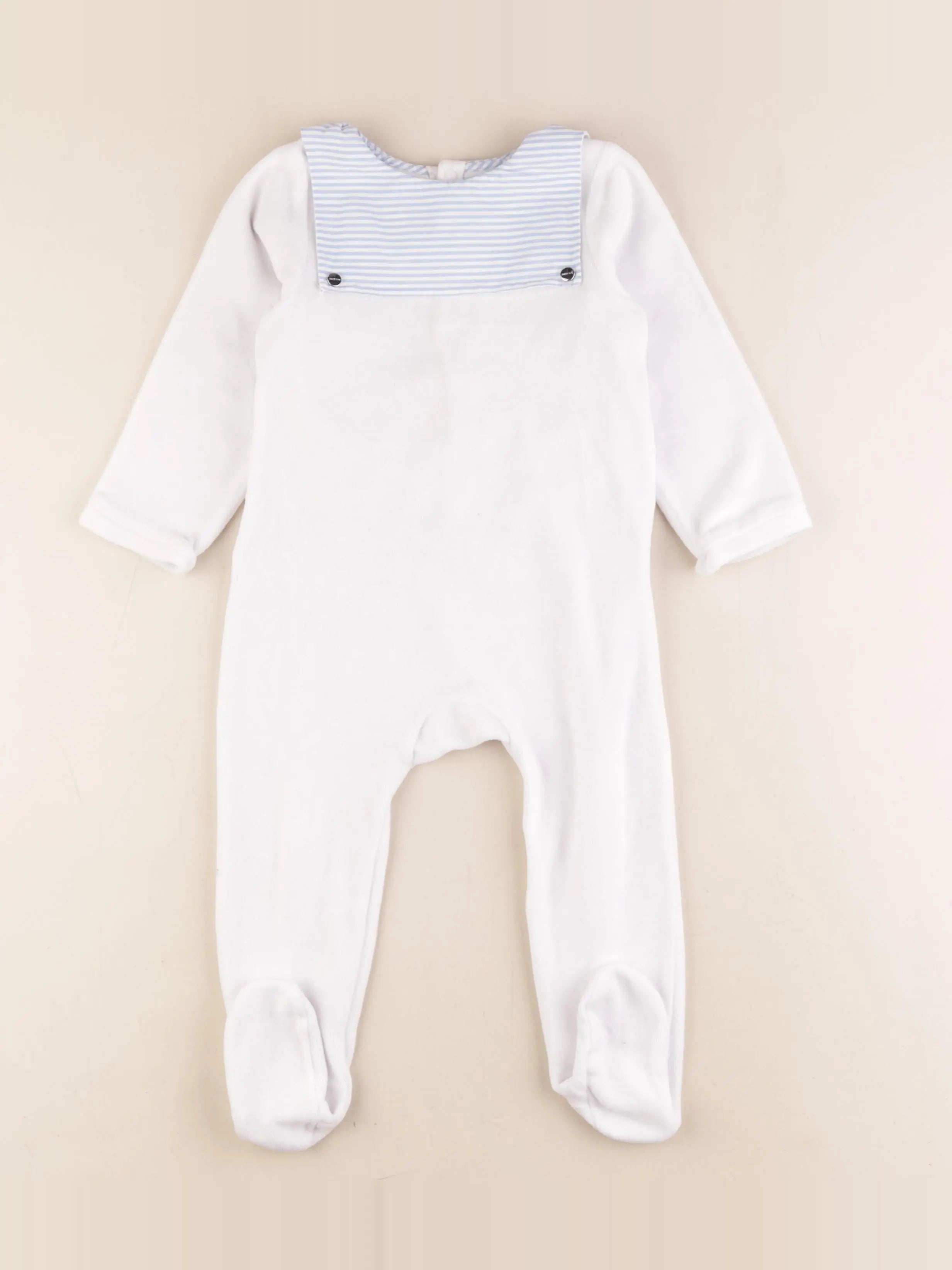 Jacadi - pyjama velours blanc - 24 mois