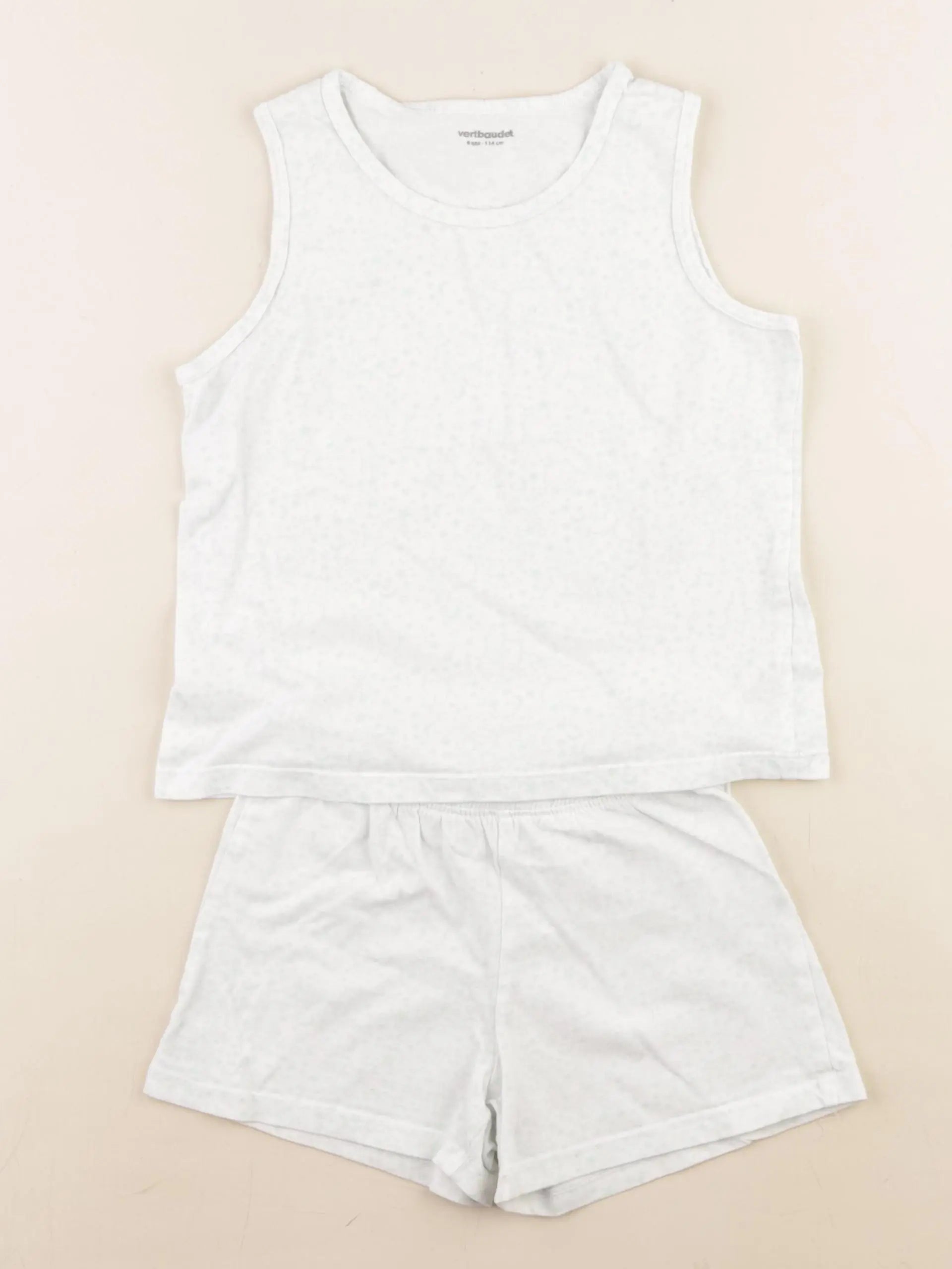 Vertbaudet - pyjama coton blanc, vert - 6 ans