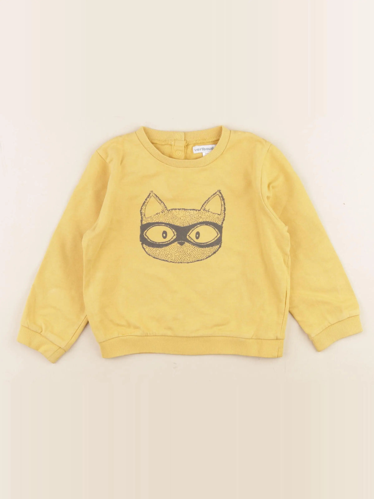 Vertbaudet - sweat jaune - 3 ans