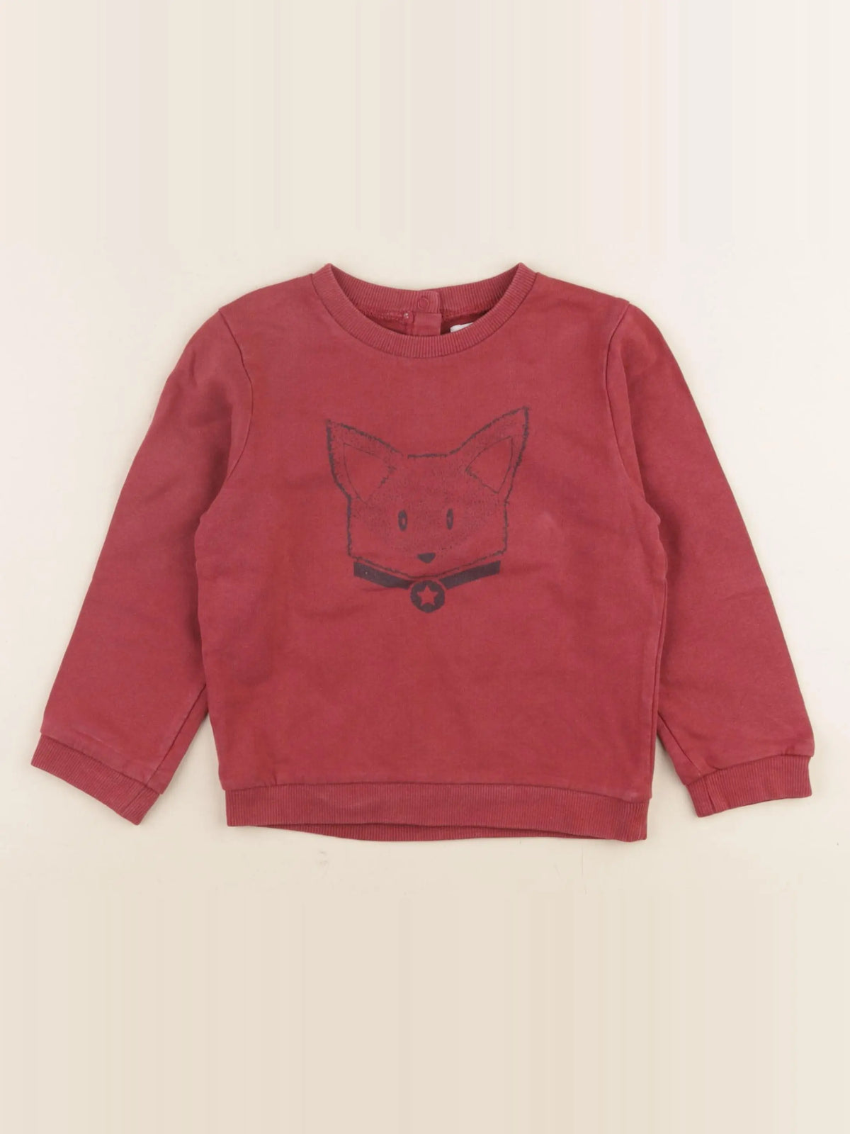 Vertbaudet - sweat rouge - 3 ans