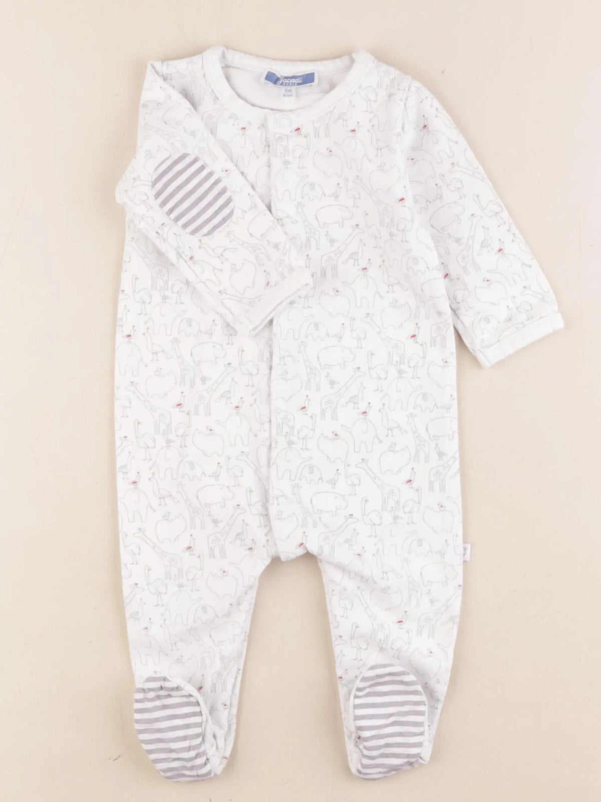 Jacadi - pyjama coton blanc - 6 mois