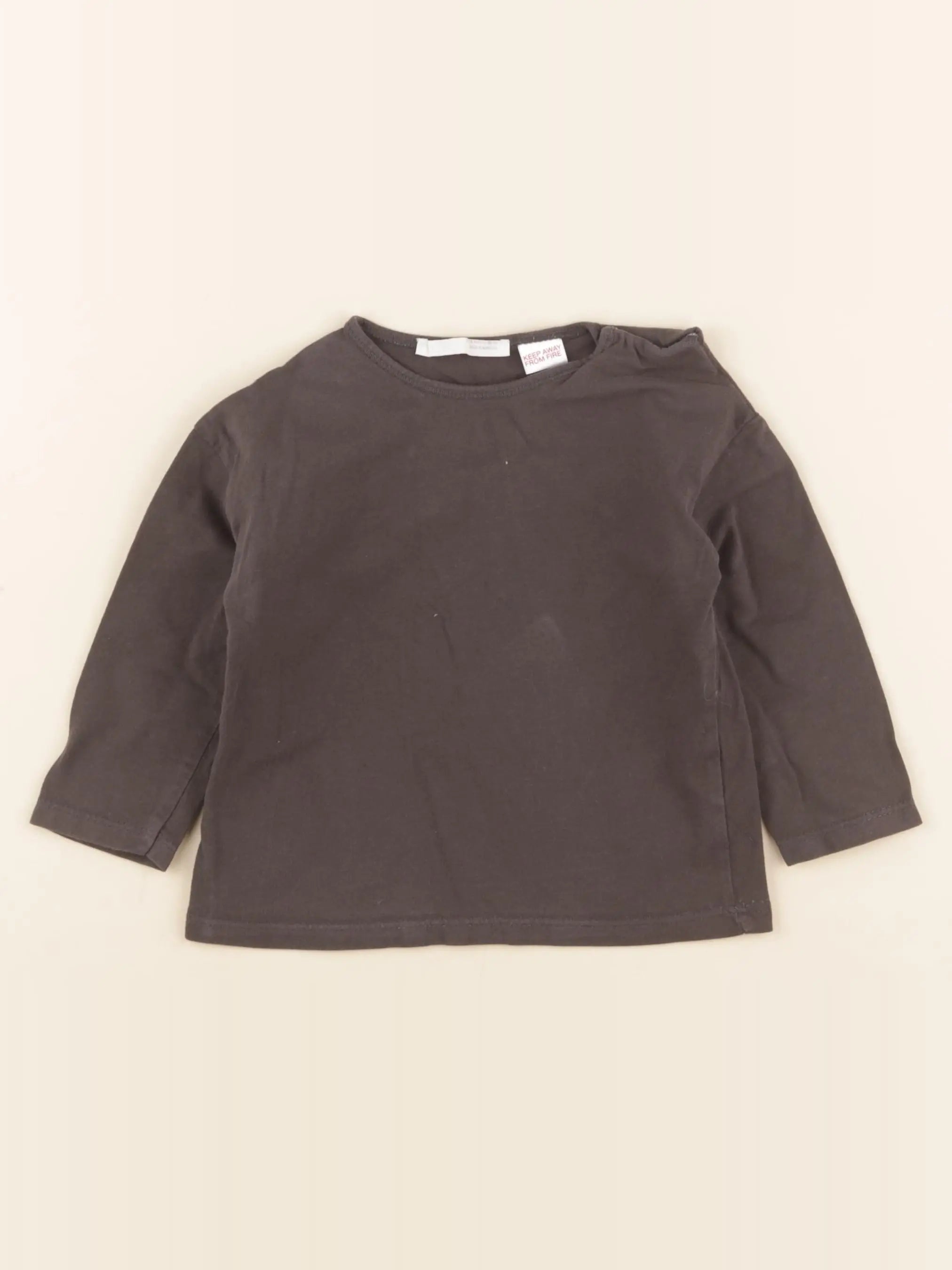 Zara - tee-shirt gris - 12/18 mois