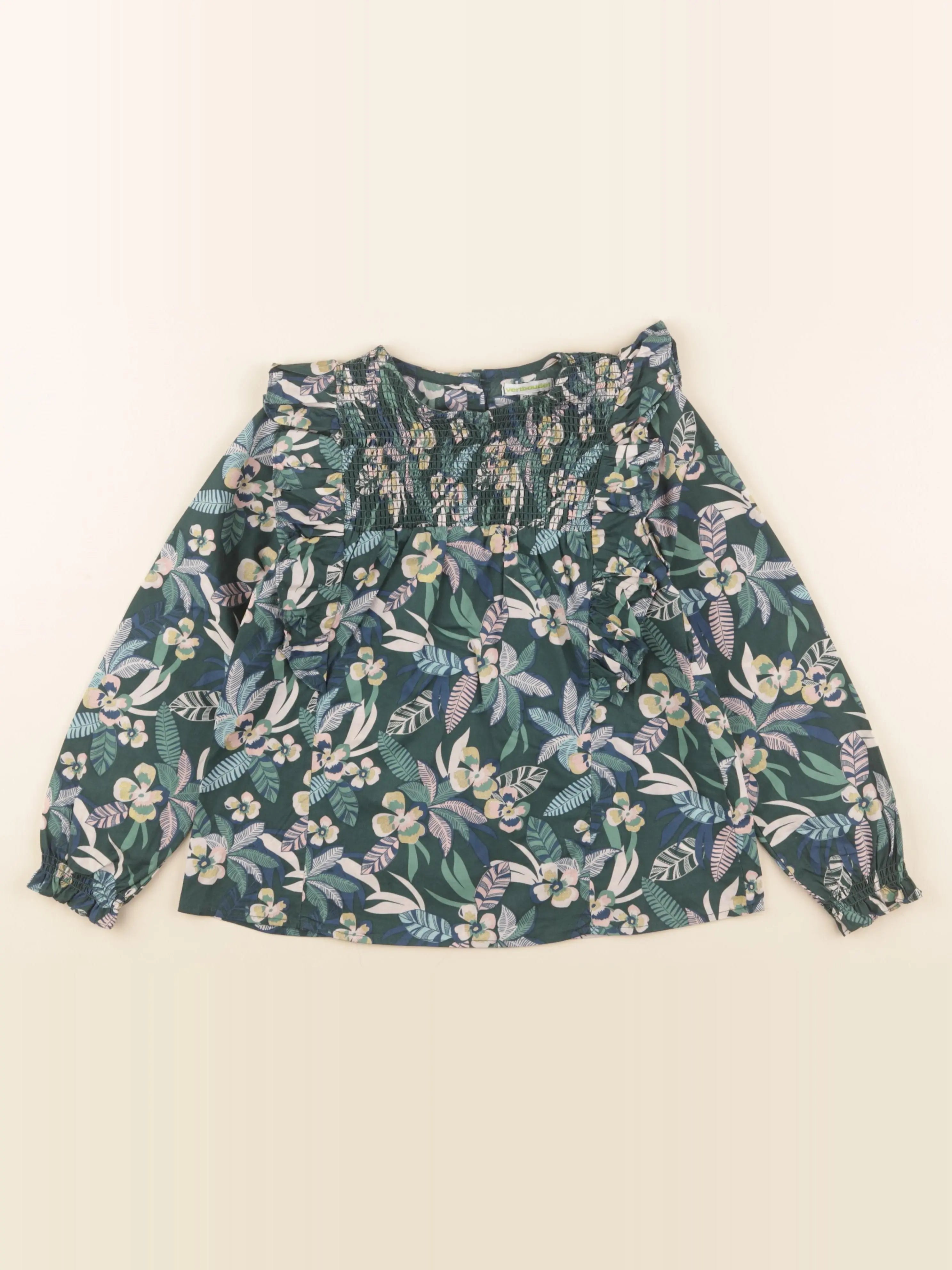 Vertbaudet - blouse vert - 8 ans