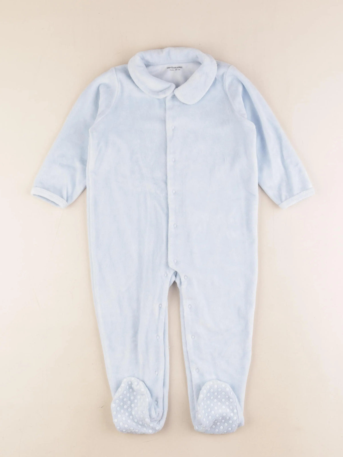 Vertbaudet - pyjama velours bleu - 2 ans