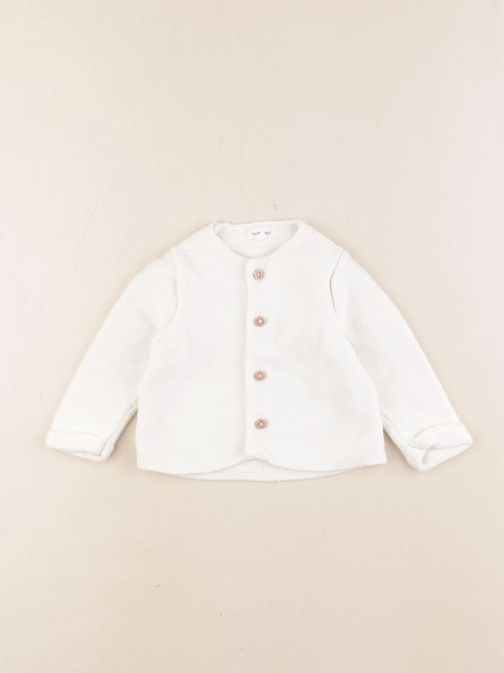 Vertbaudet - gilet blanc - 6 mois