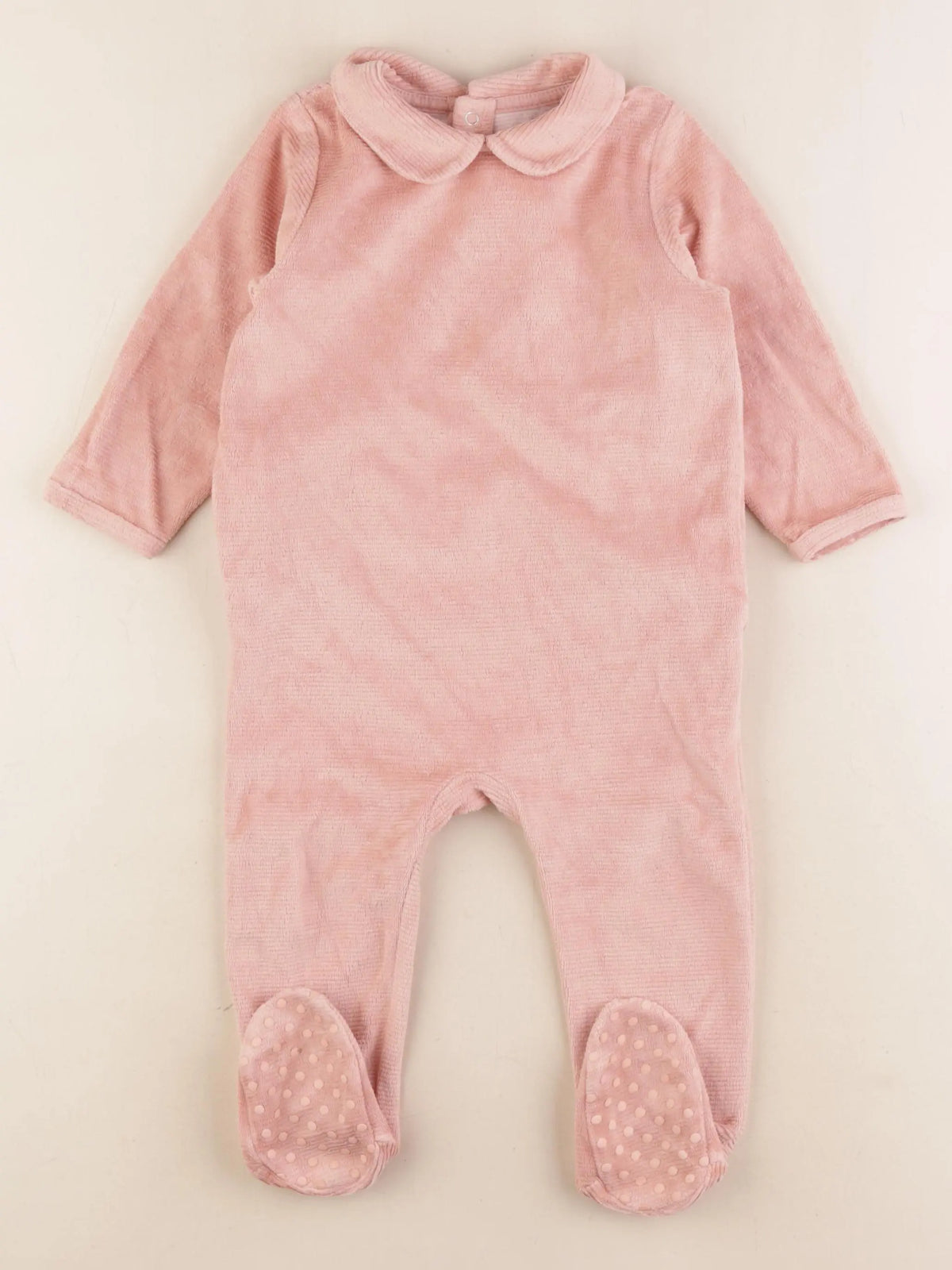 Vertbaudet - pyjama velours rose - 18 mois