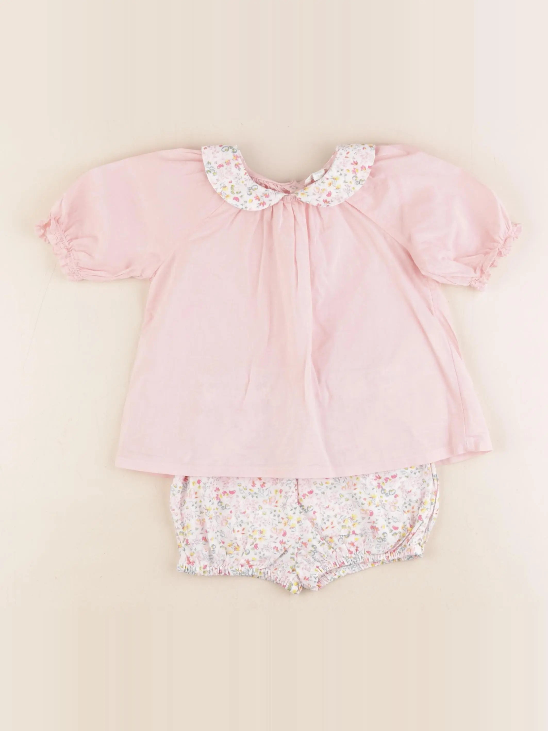 Vertbaudet - ensemble rose - 18 mois