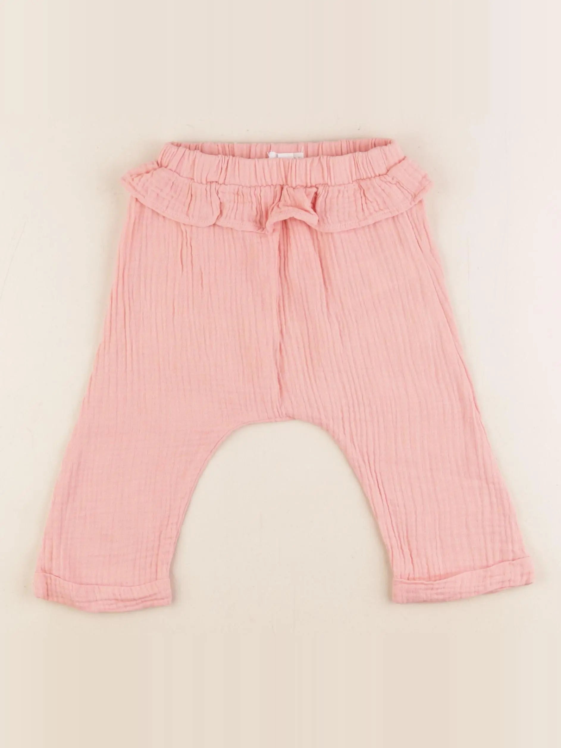 Vertbaudet - pantalon rose - 12 mois
