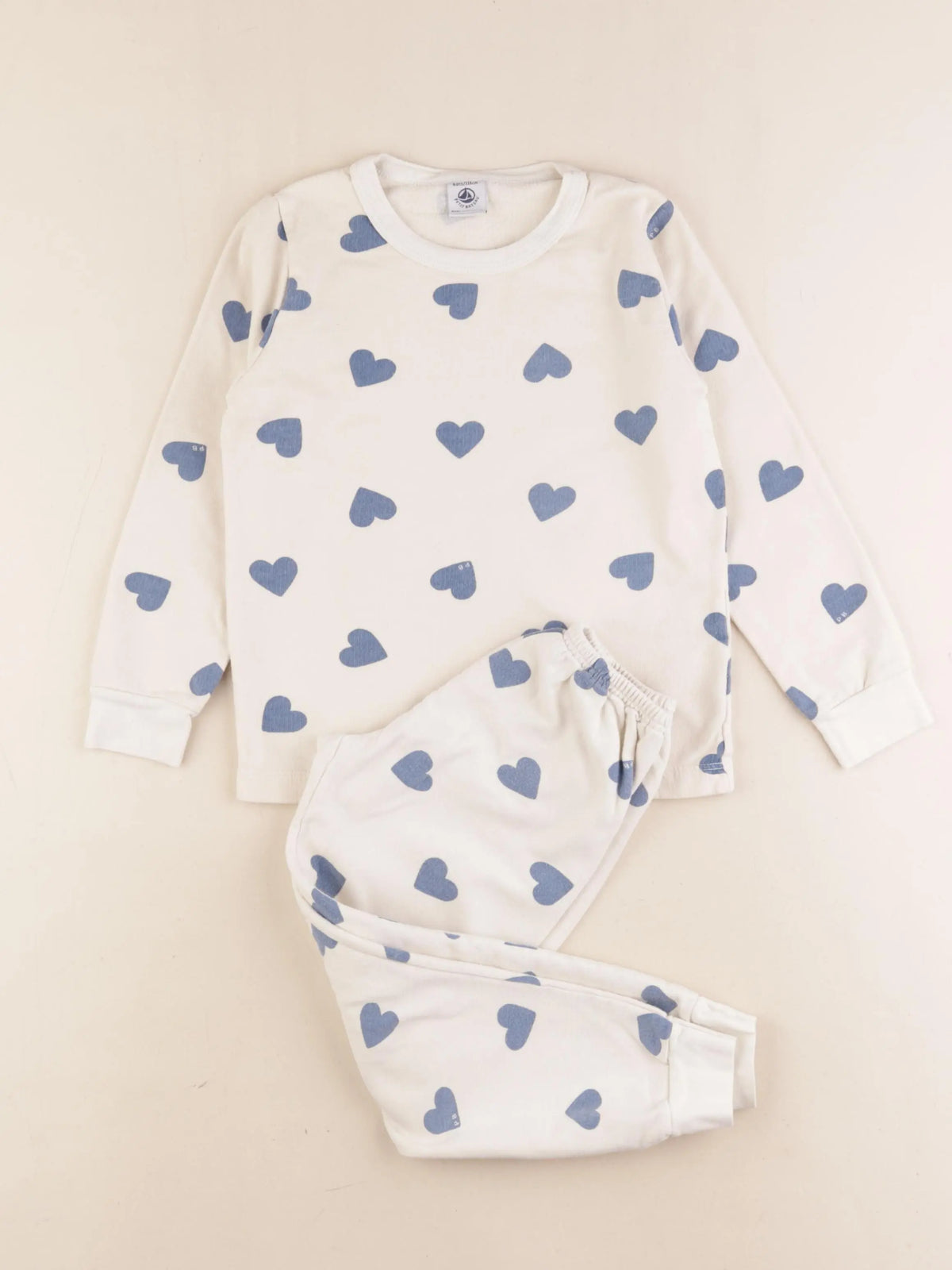Petit Bateau - pyjama coton beige, bleu - 6 ans