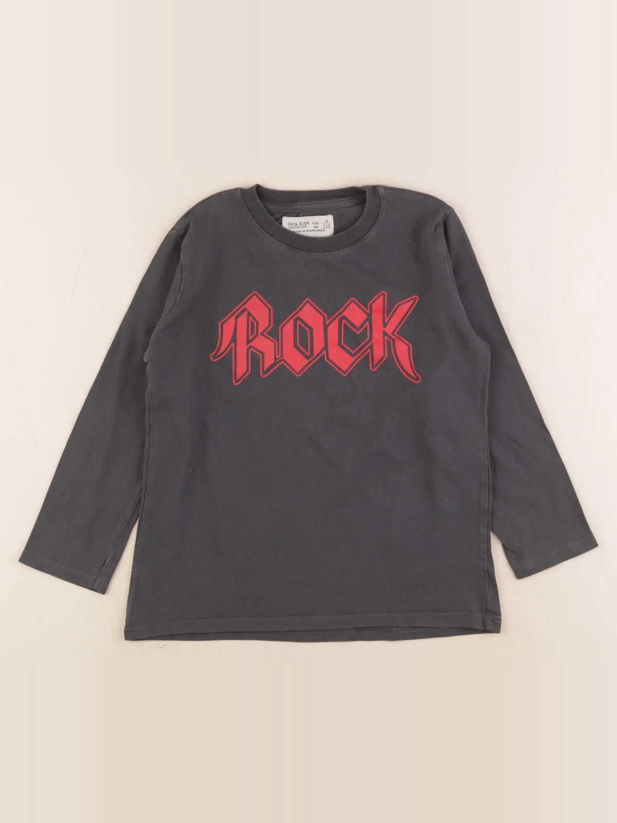 Zara - tee-shirt gris - 6 ans