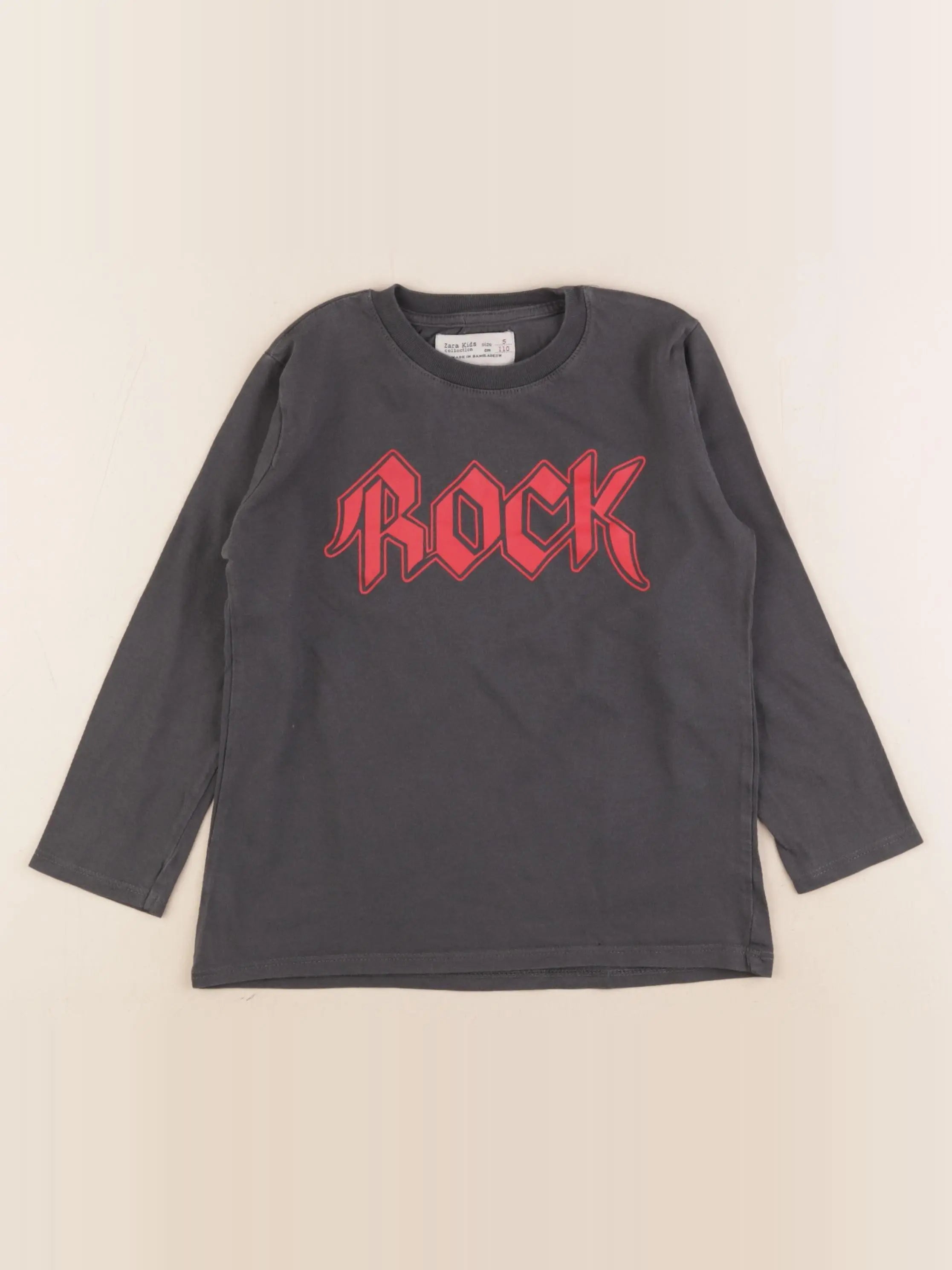 Zara - tee-shirt gris - 6 ans