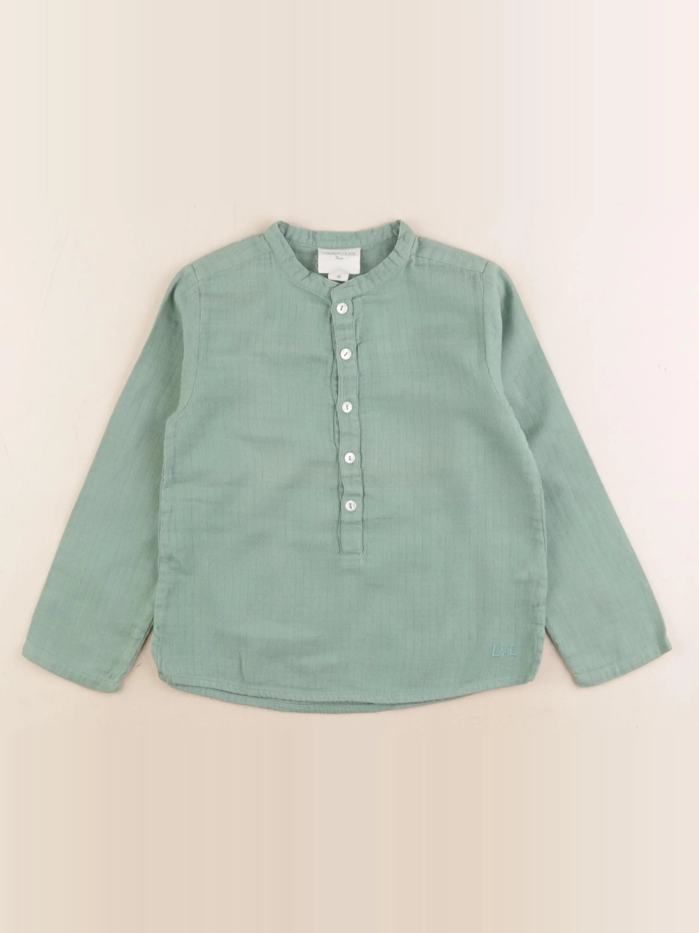 Louis Louise - chemise vert - 6 ans