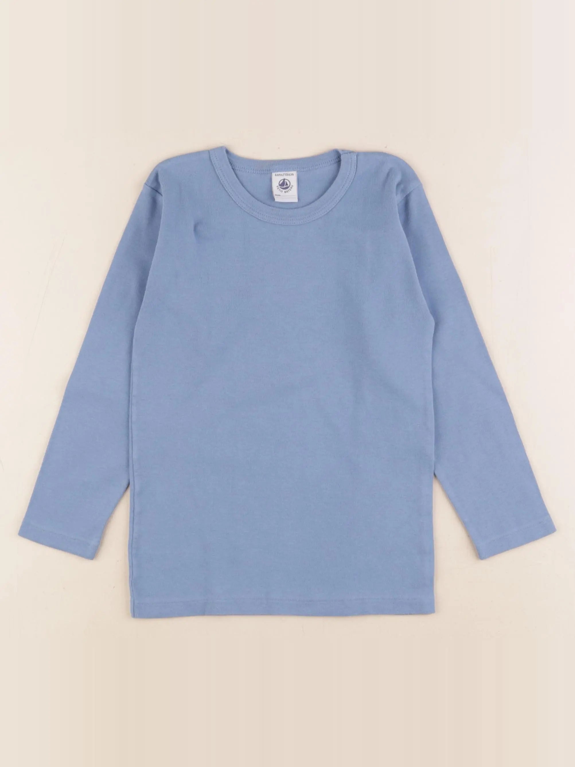 Petit Bateau - maillot de corps bleu - 6 ans