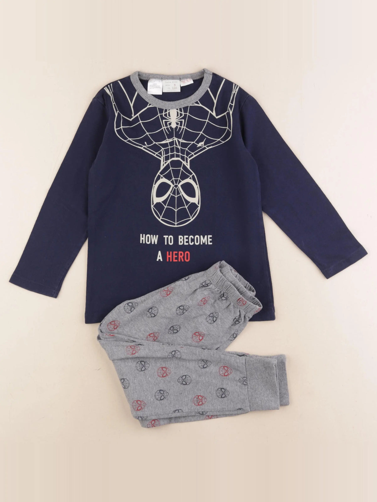 Zara - pyjama coton bleu, gris - 5 ans