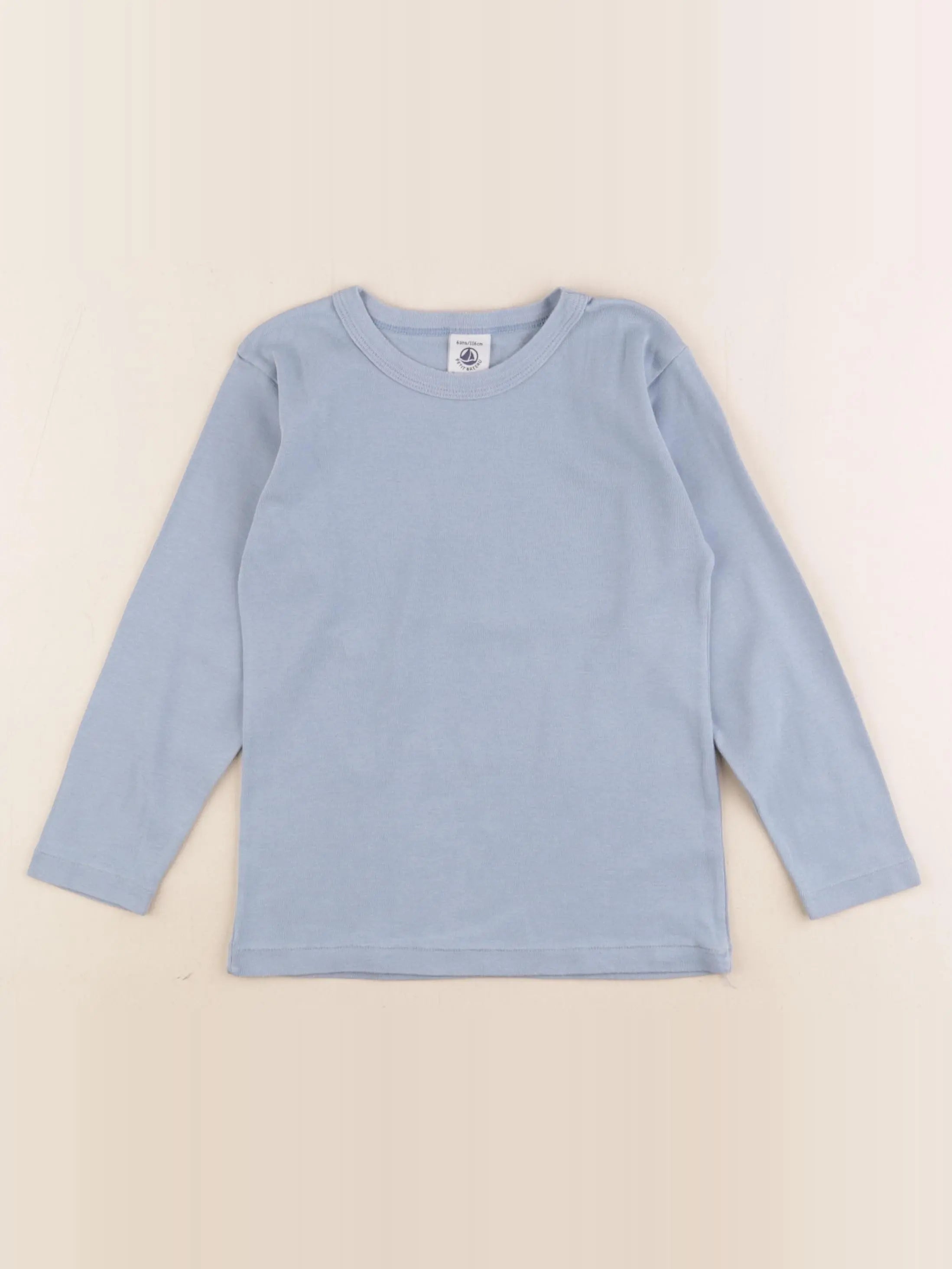 Petit Bateau - maillot de corps bleu - 6 ans
