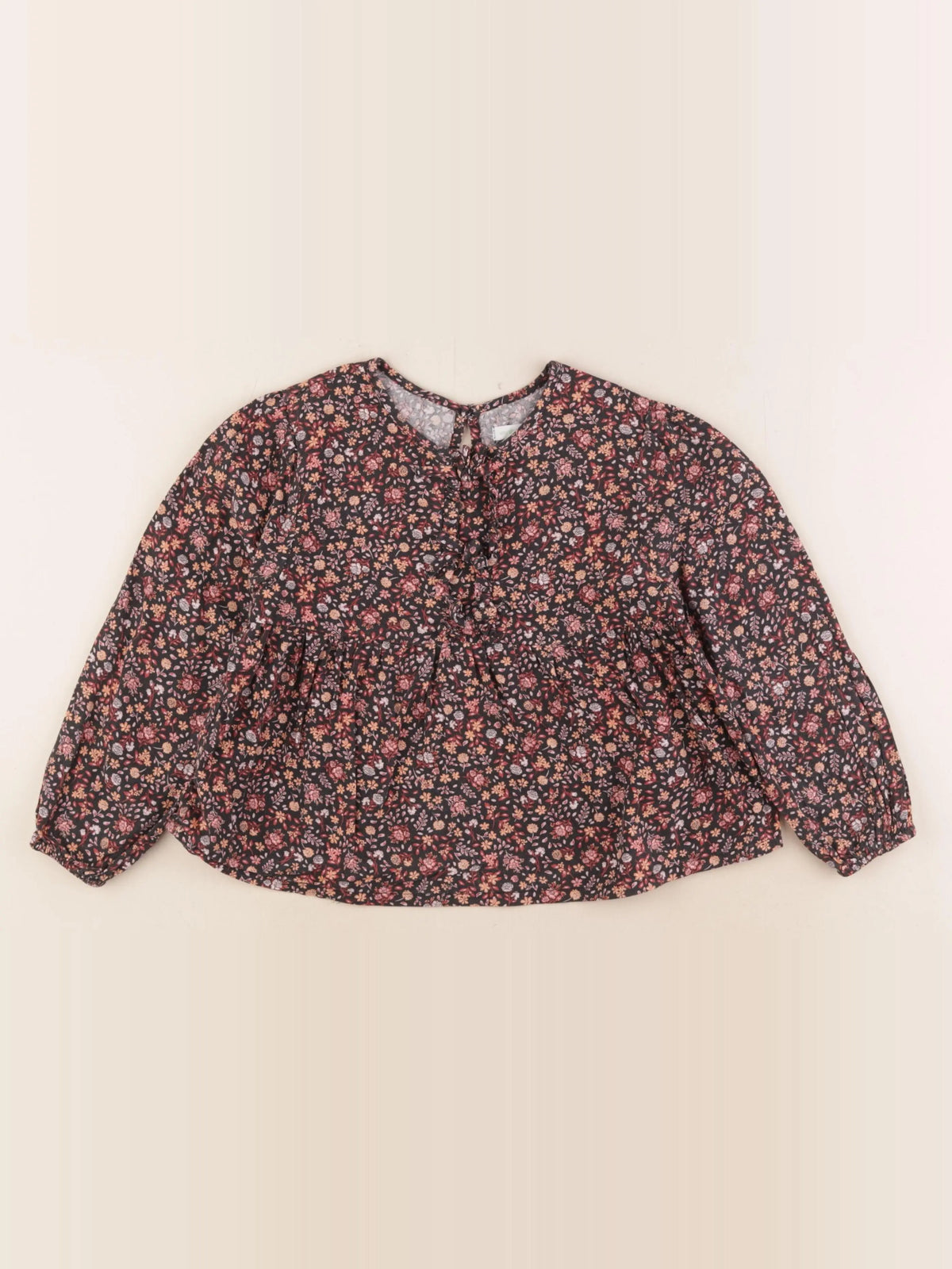 Vertbaudet - blouse noir, rouge - 6 ans