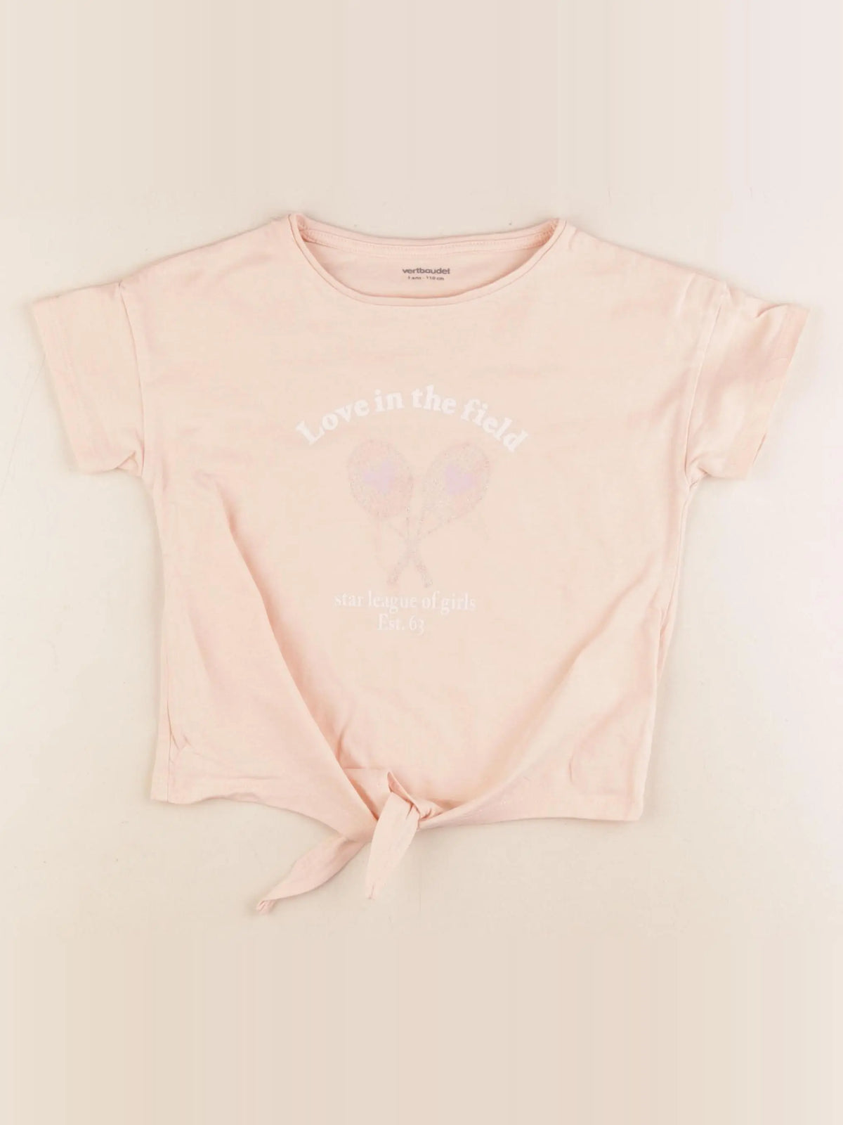 Vertbaudet - tee-shirt orange - 5 ans