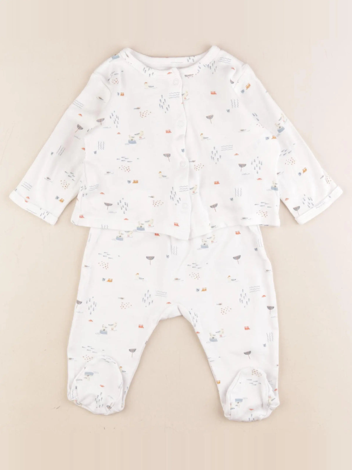 Vertbaudet - pyjama coton multicolore - 6 mois