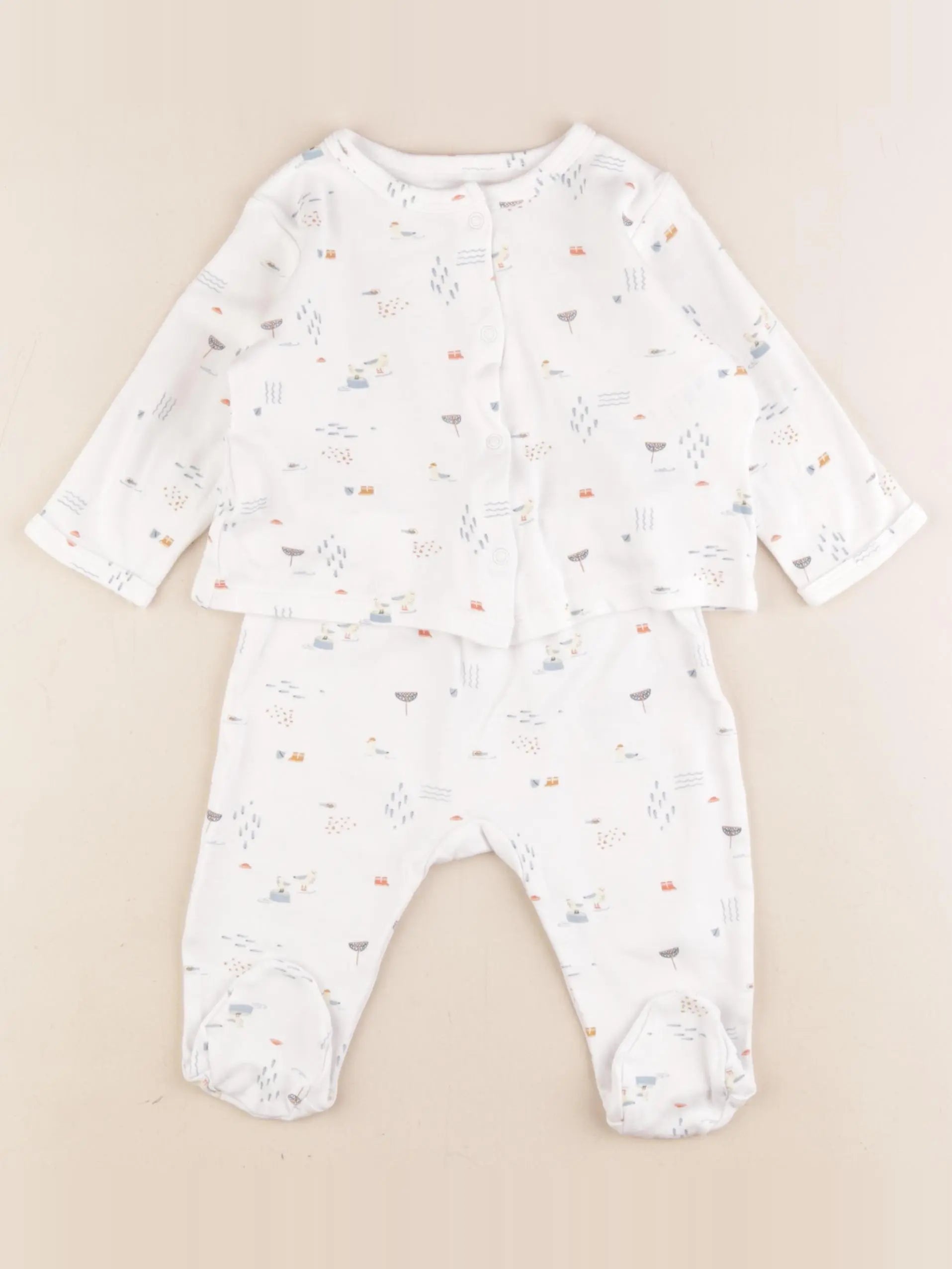 Vertbaudet - pyjama coton multicolore - 6 mois