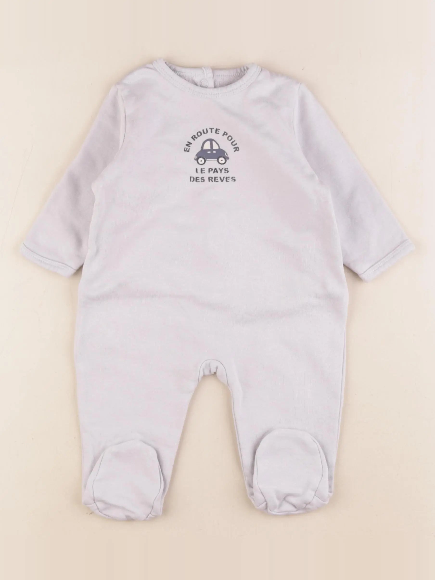 Vertbaudet - pyjama coton bleu - 6 mois