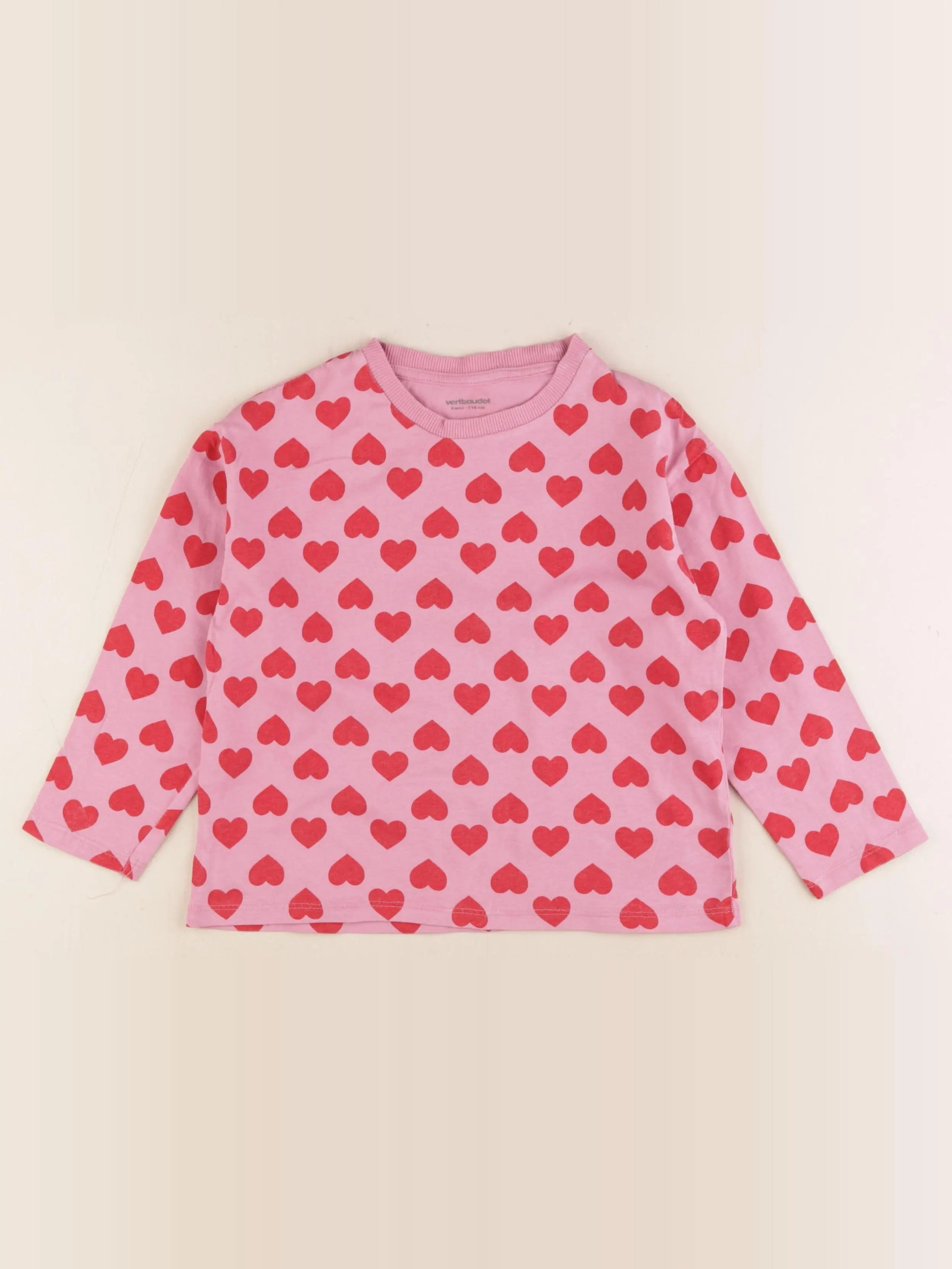 Vertbaudet - tee-shirt rose - 6 ans