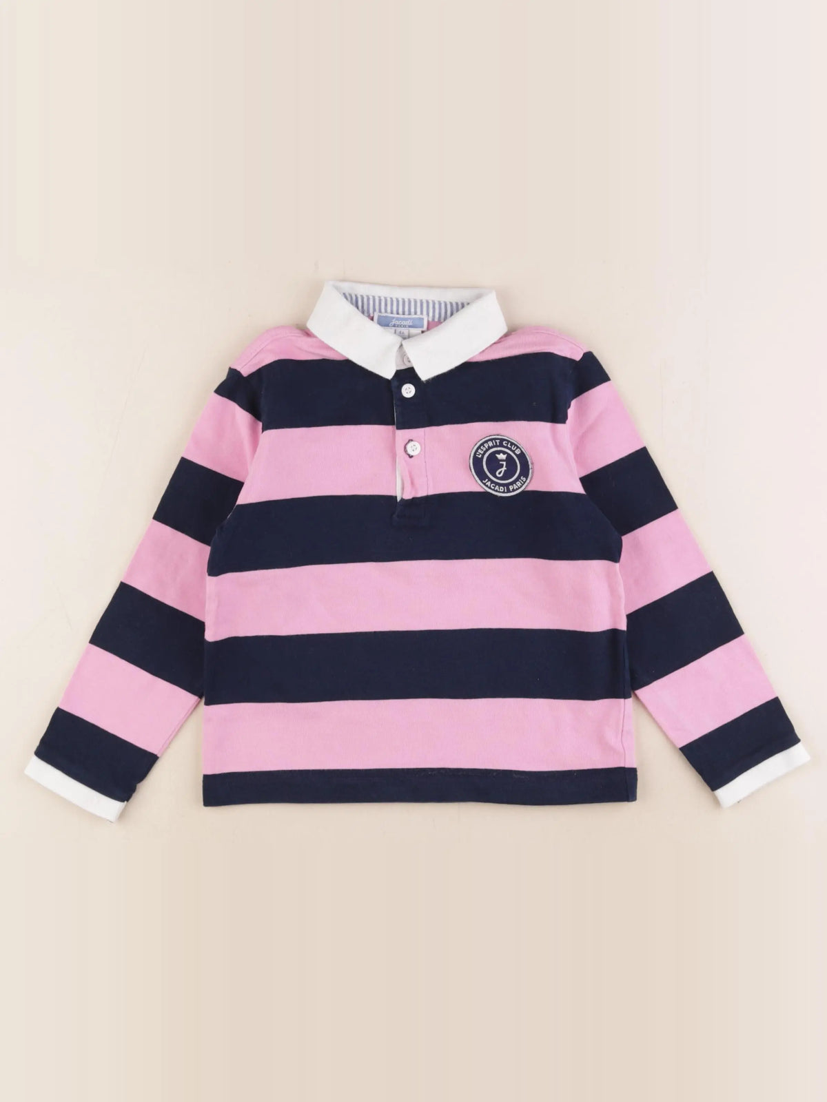 Jacadi - polo rose, bleu - 4 ans