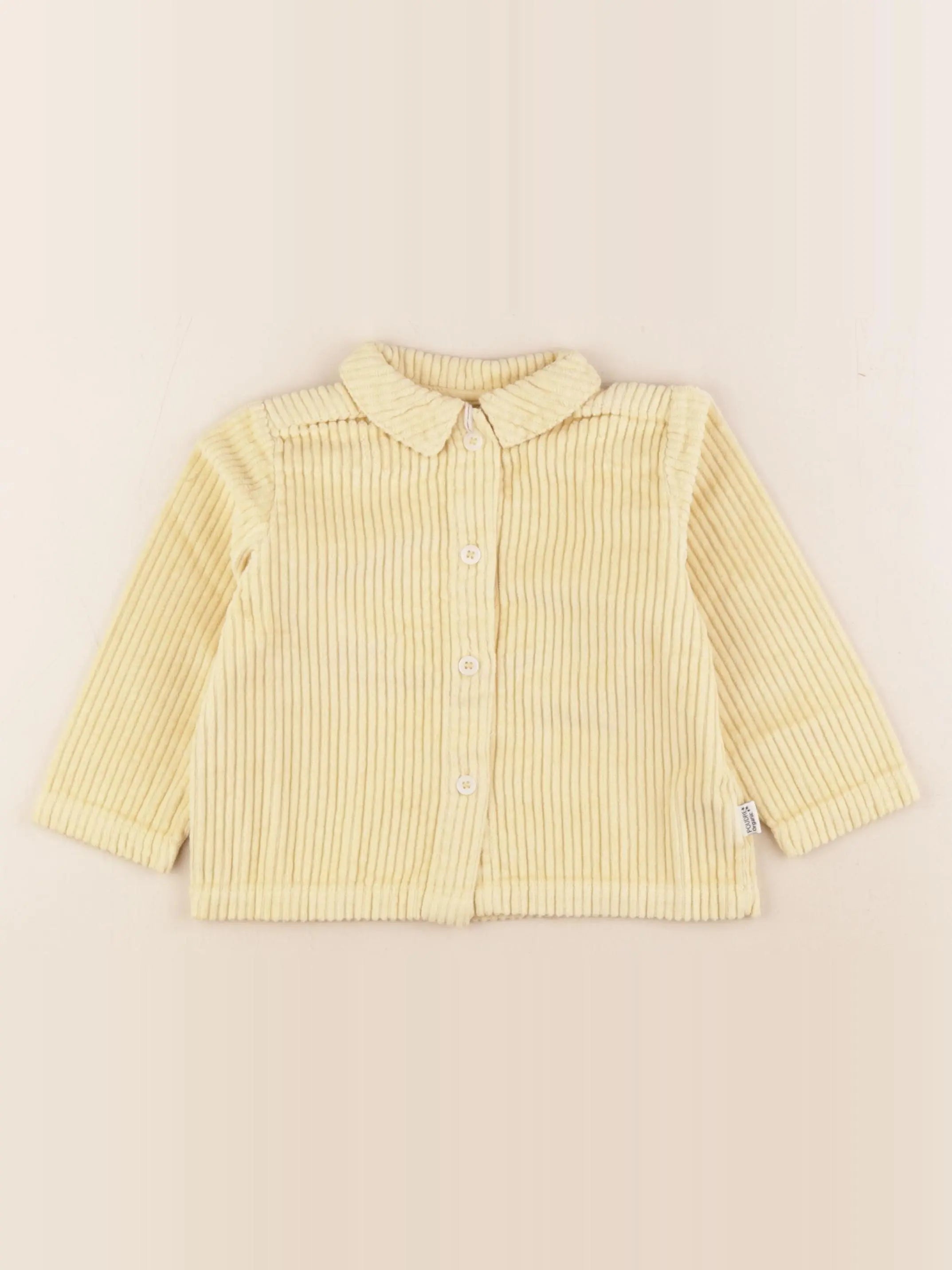 Poudre Organic - chemise jaune - 9 mois